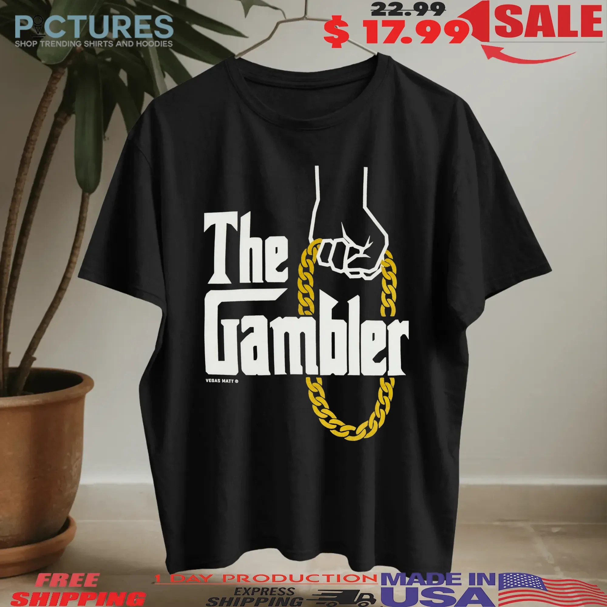 Vegas Matt The Gambler Parody T Shirt