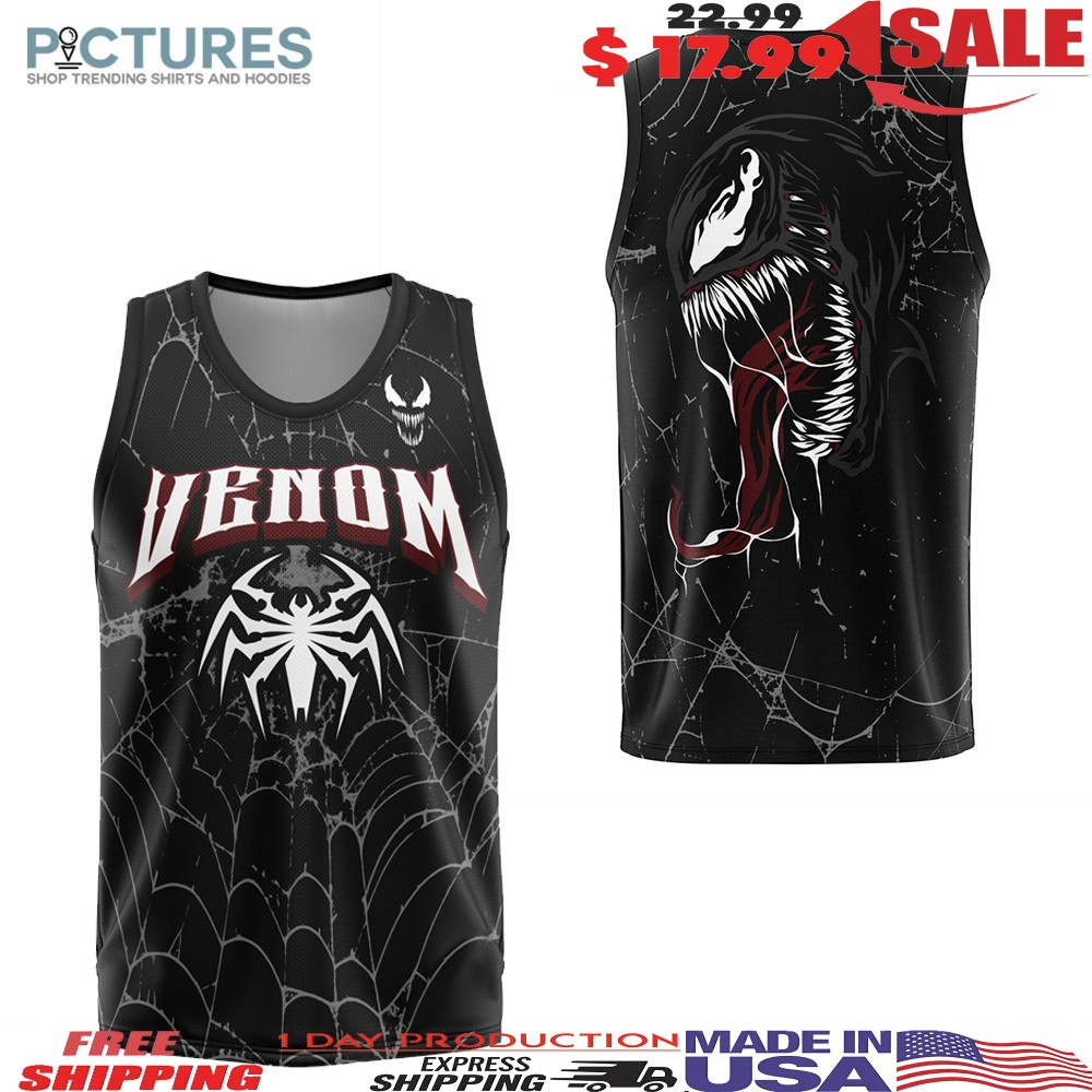 Venom Tank Top Marvel Symbiote Spider Graphic Sleeveless Tahk Top Basketball Jersey