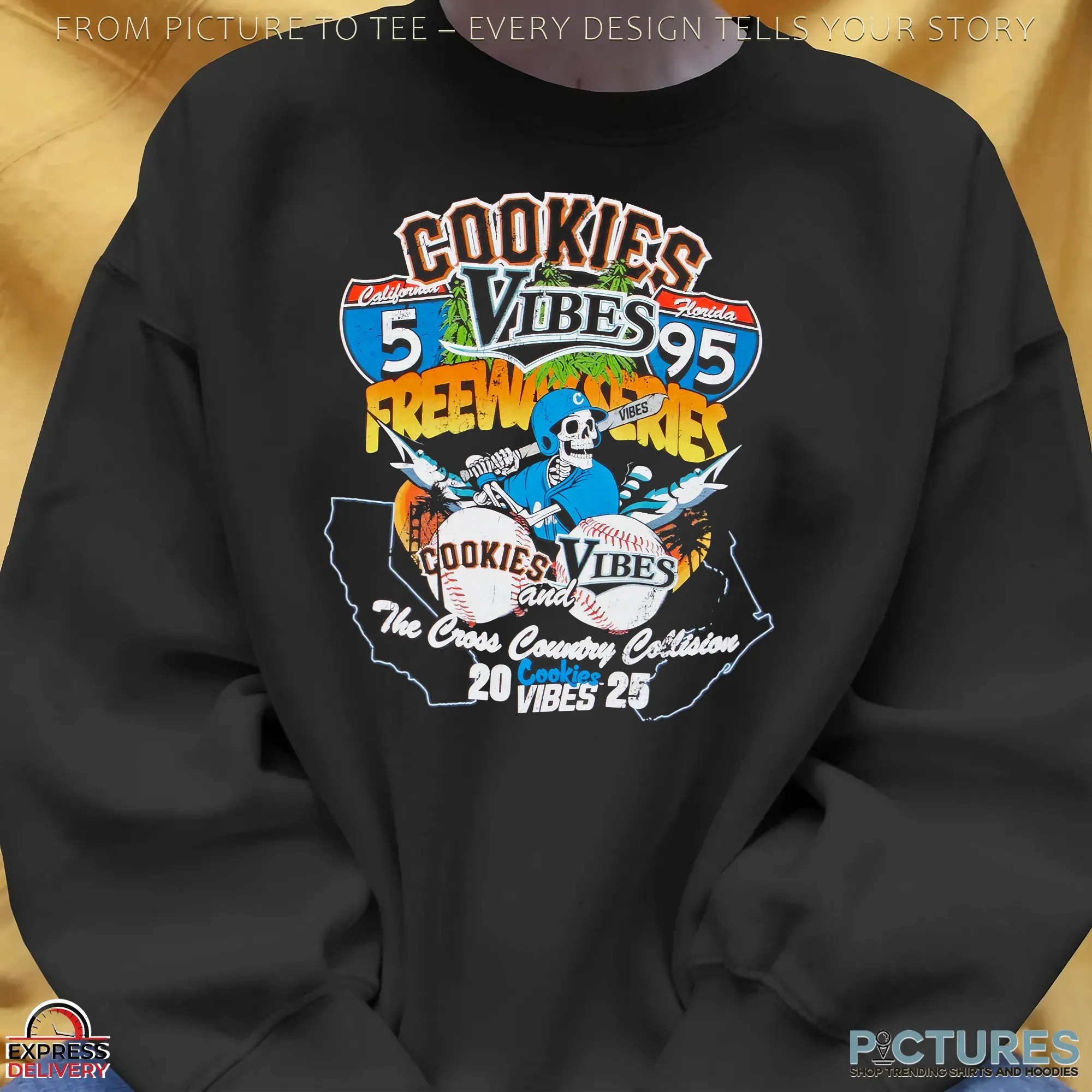 Vibes X Cookies Freeway The Cross Country Collision 2025 T Shirt
