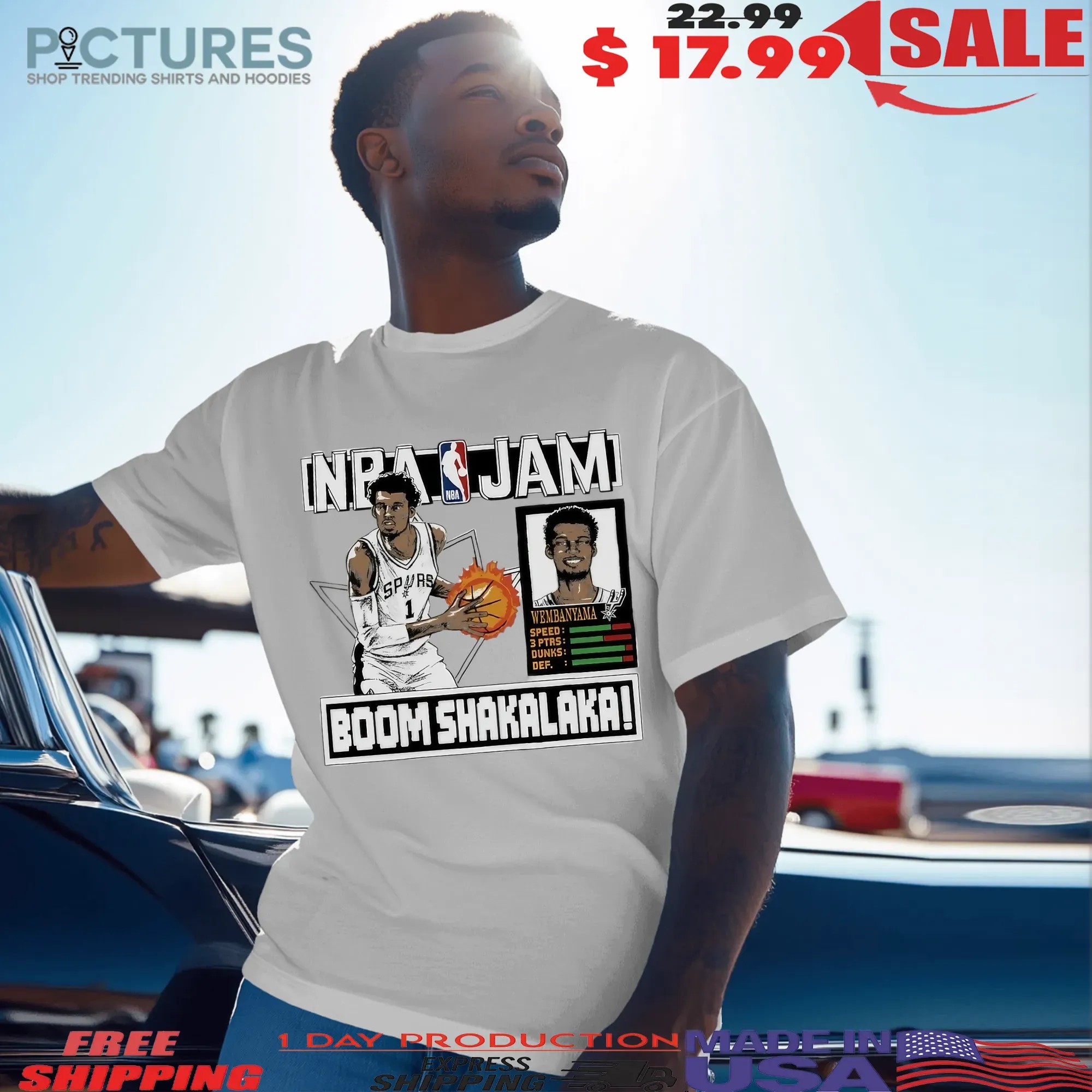 Victor Wembanyama San Antonio Spurs NBA Jam Boom Shakalaka T Shirt