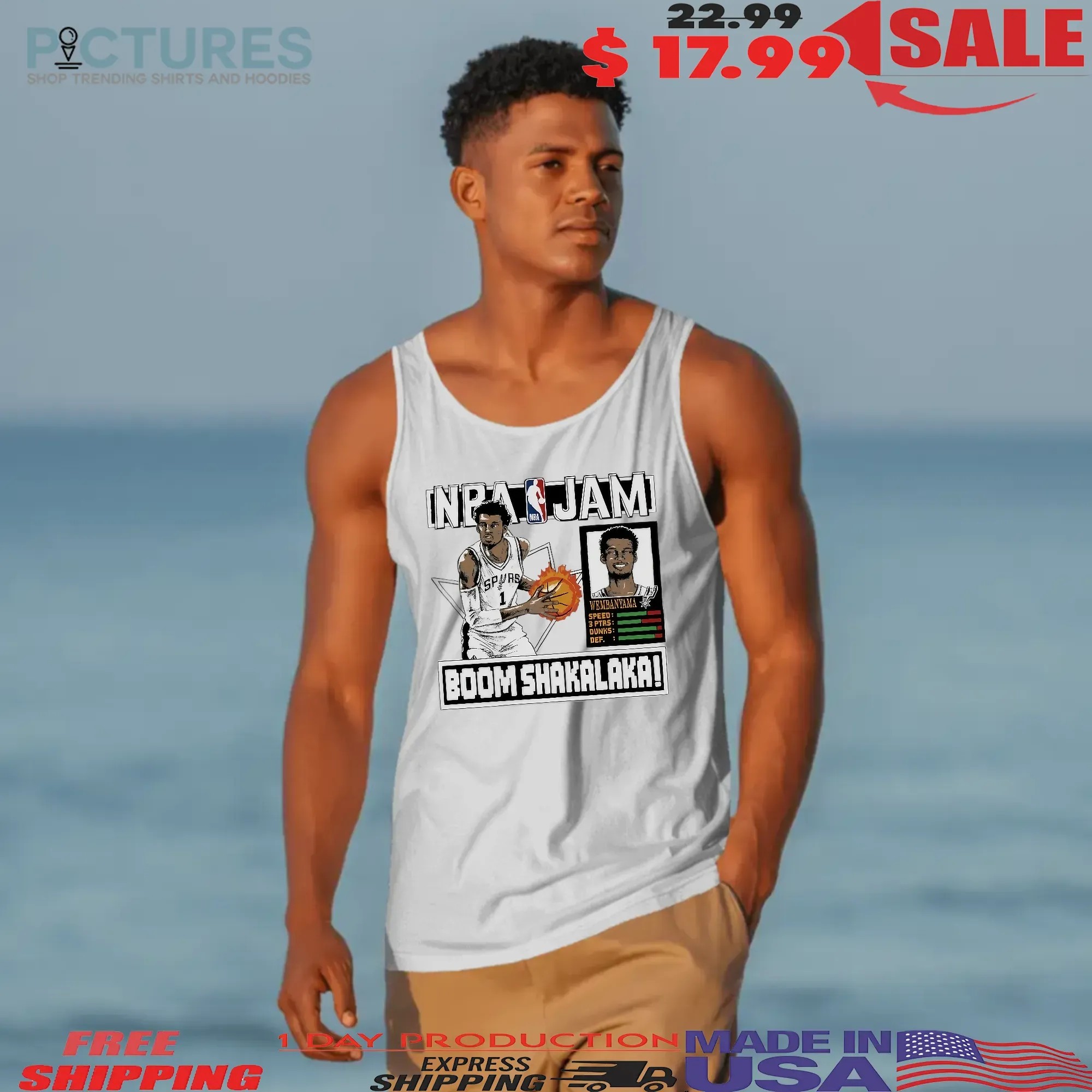 Victor Wembanyama San Antonio Spurs NBA Jam Boom Shakalaka T Shirt