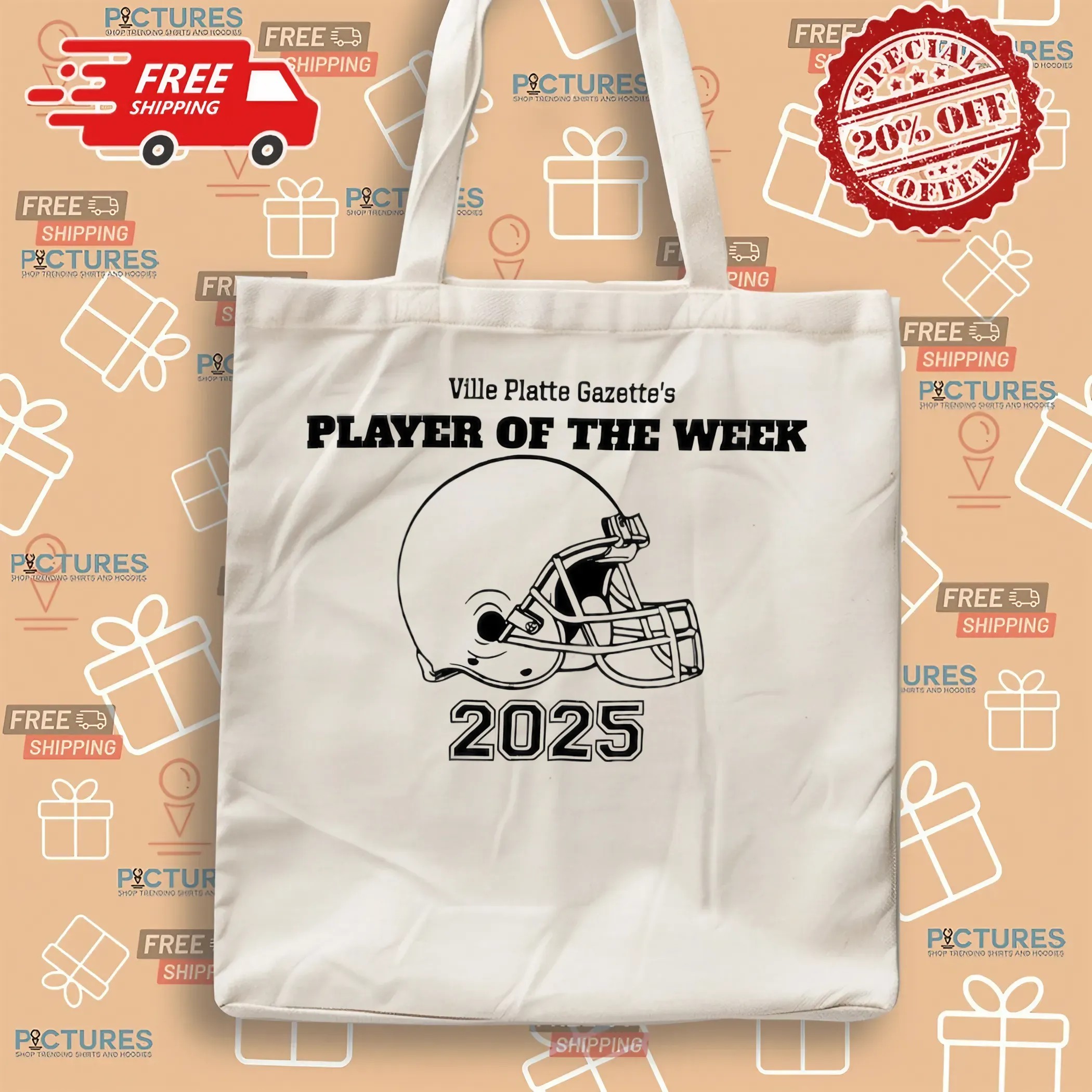 Ville Platte Gazette’s Player Of The Week 2025 Helmet T Shirt