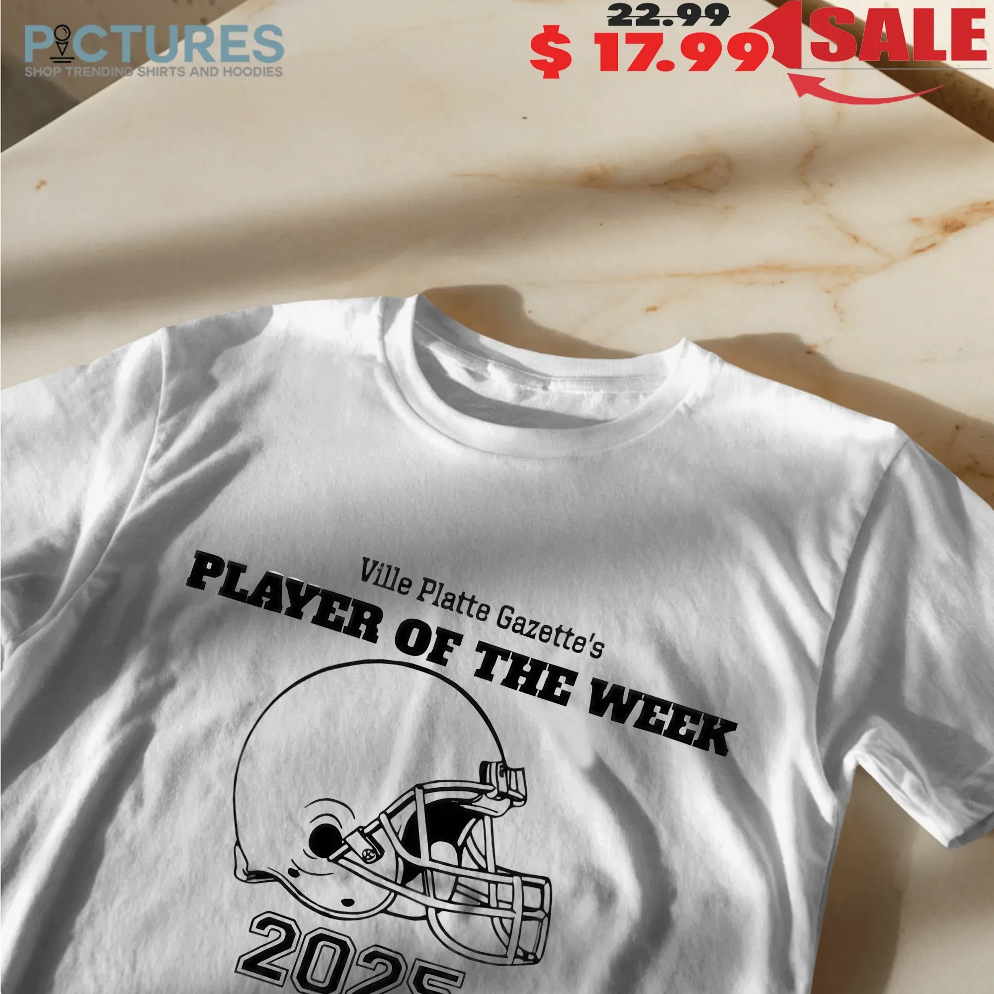 Ville Platte Gazette’s Player Of The Week 2025 Helmet T Shirt