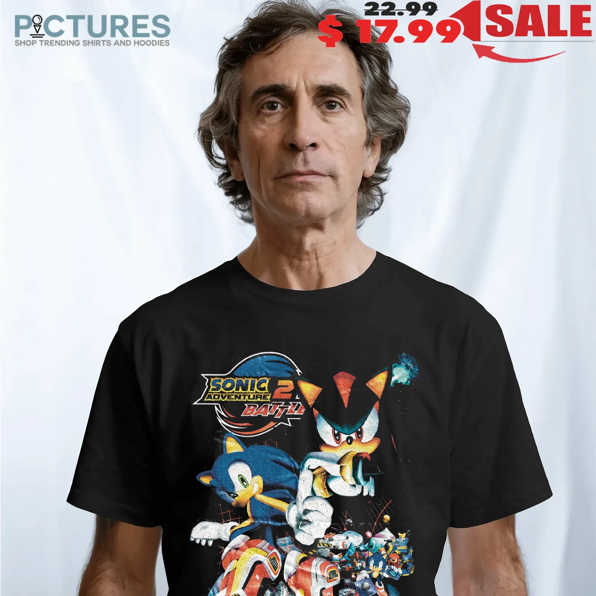 Vintage Sonic Adventure 2 Battle Sonic & Shadow Sega Dreamcast & GameCube Graphic T Shirt