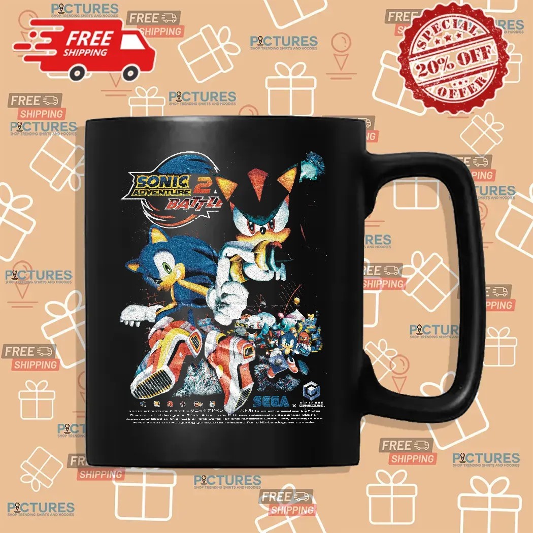 Vintage Sonic Adventure 2 Battle Sonic & Shadow Sega Dreamcast & GameCube Graphic T Shirt