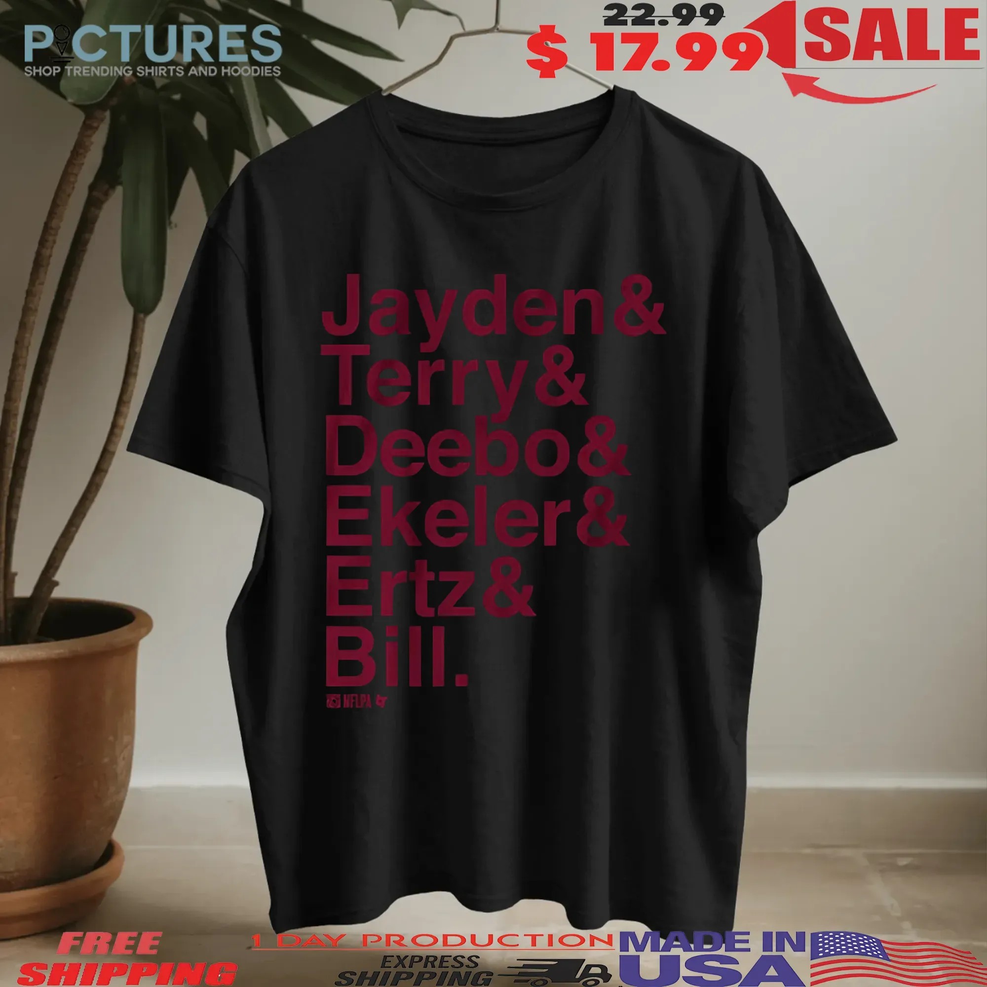 Washington Ampersand Stars Jayden Terry Deebo Ekeler Ertz Bill T Shirt