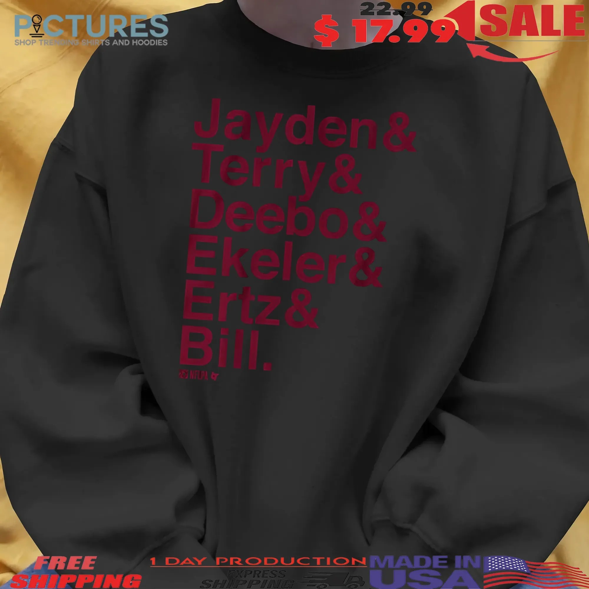 Washington Ampersand Stars Jayden Terry Deebo Ekeler Ertz Bill T Shirt