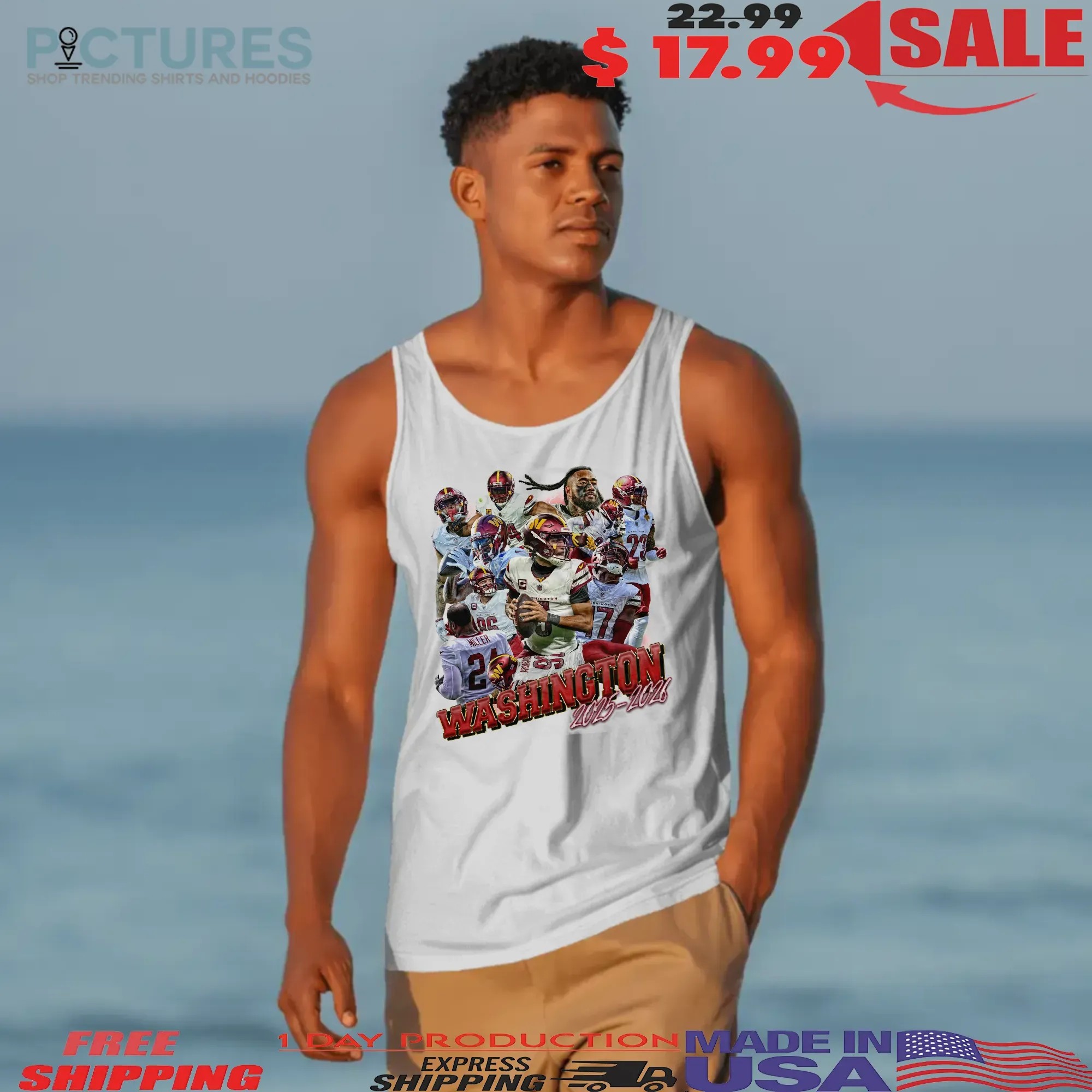Washington Commanders 2025-2026 Vintage Bootleg T Shirt