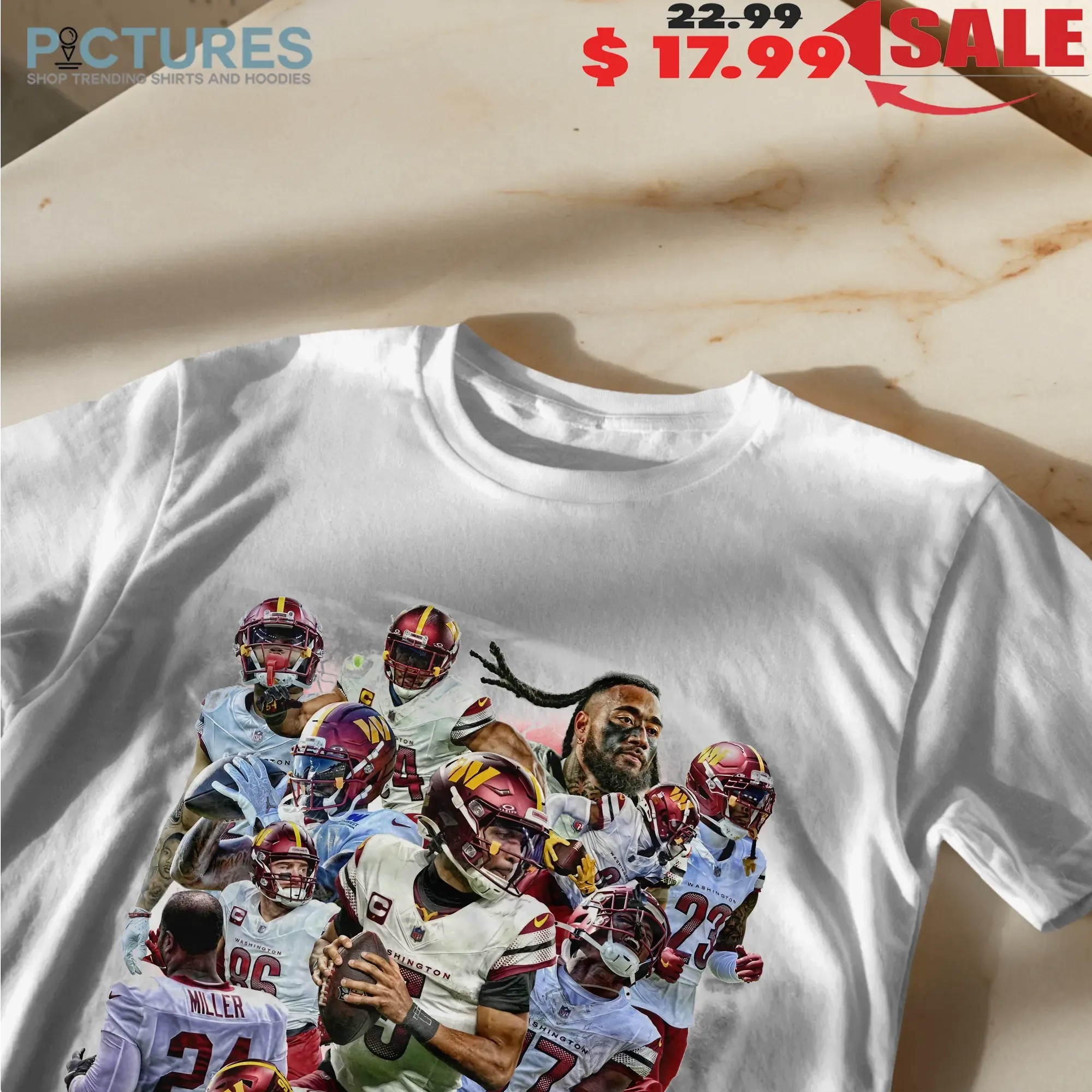 Washington Commanders 2025-2026 Vintage Bootleg T Shirt