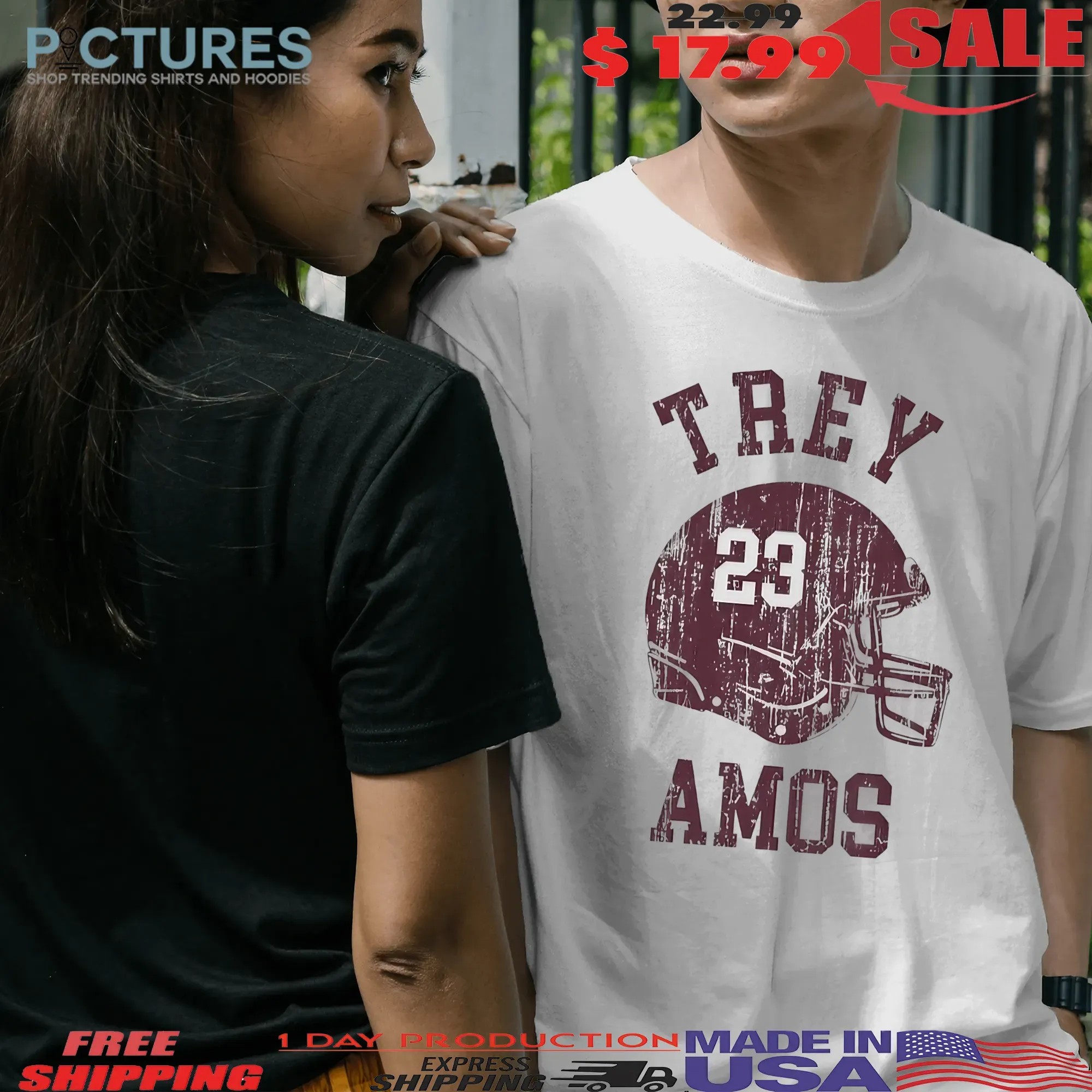 Washington Commanders Football Trey Amos 23 Helmet Vintage T Shirt