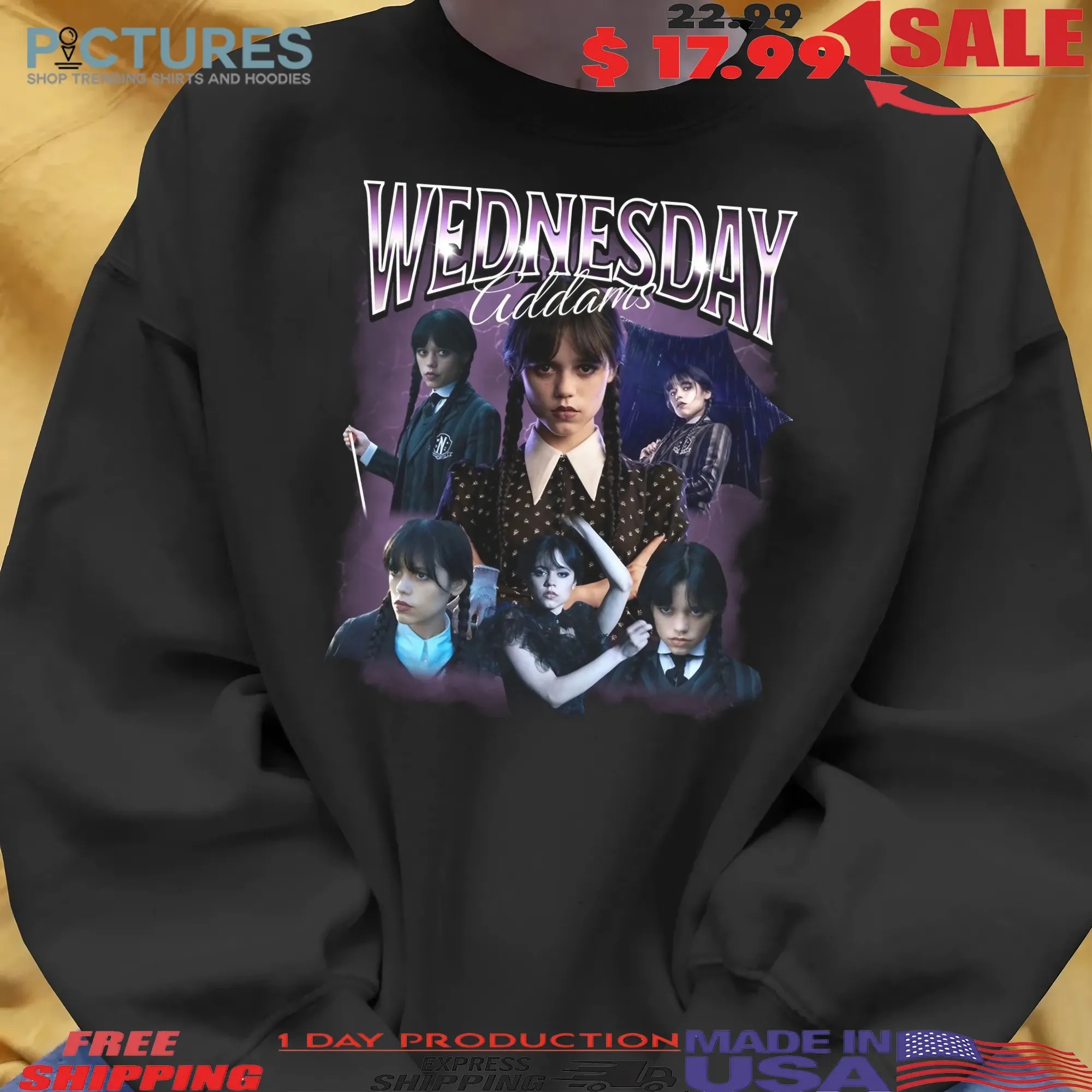 Wednesday S2 Addams Vintage Bootleg Horror Movie Halloween T Shirt