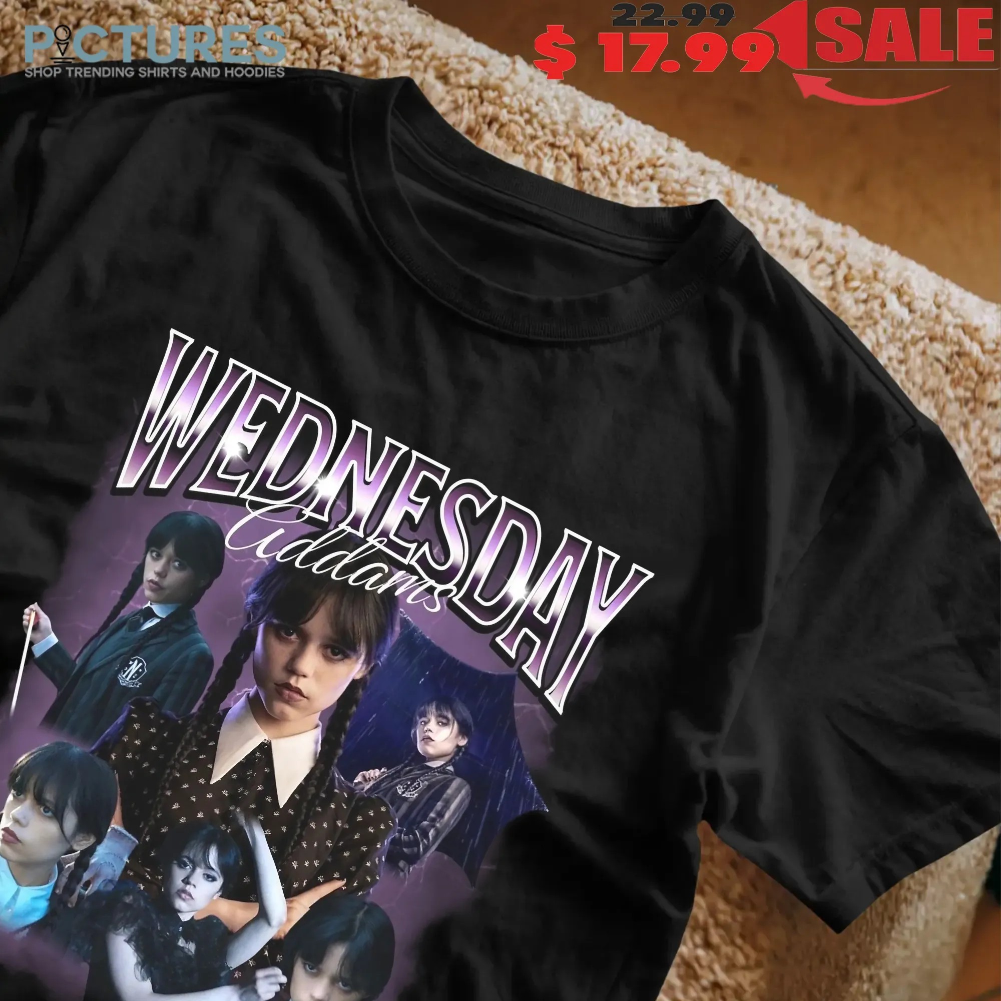 Wednesday S2 Addams Vintage Bootleg Horror Movie Halloween T Shirt