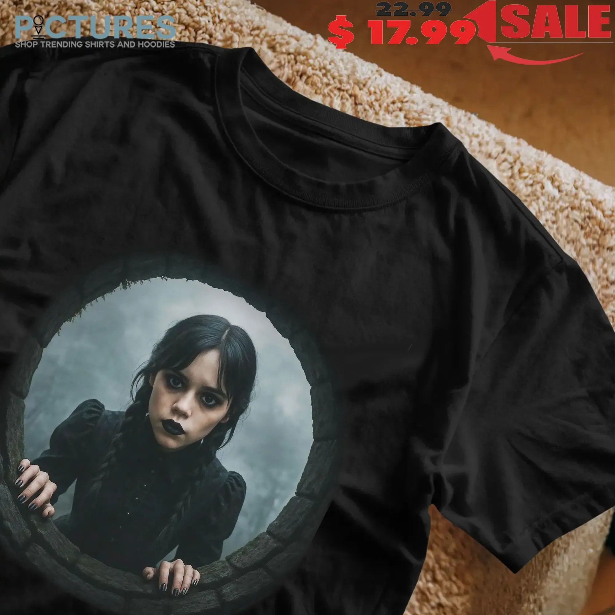 Wednesday Season 2 Addams Well Scene Jenna Ortega Gothic Horror Halloween T Shirt