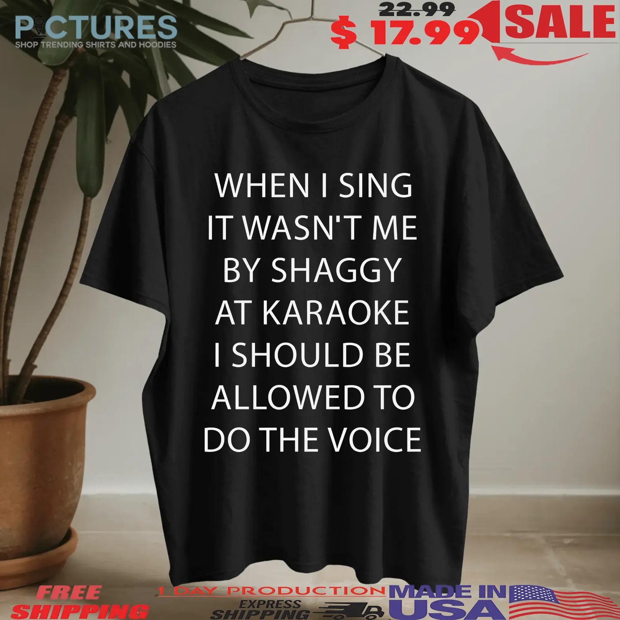 When I Sing It Wasn't Me By Shaggy At Karaoke I Should Be Allowed To Do The Voice T Shirt