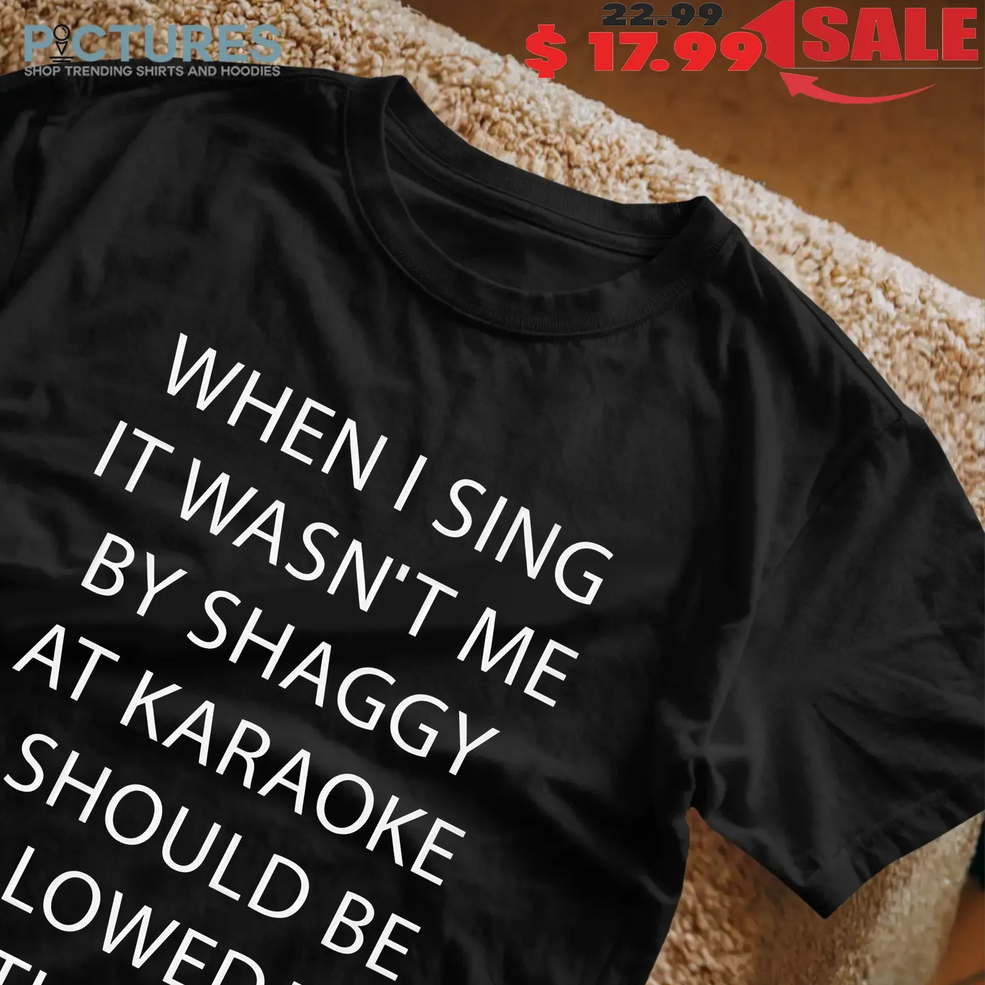 When I Sing It Wasn't Me By Shaggy At Karaoke I Should Be Allowed To Do The Voice T Shirt