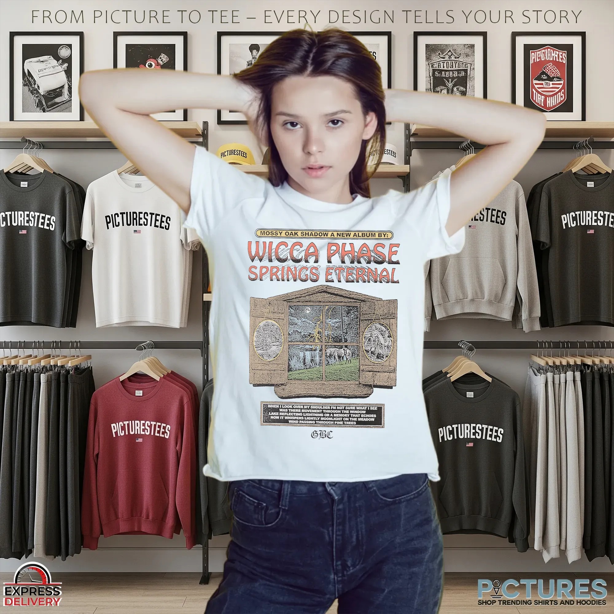 Wicca Phase Springs Eternal When I Look Over My Shoulder Mystic Window T Shirt
