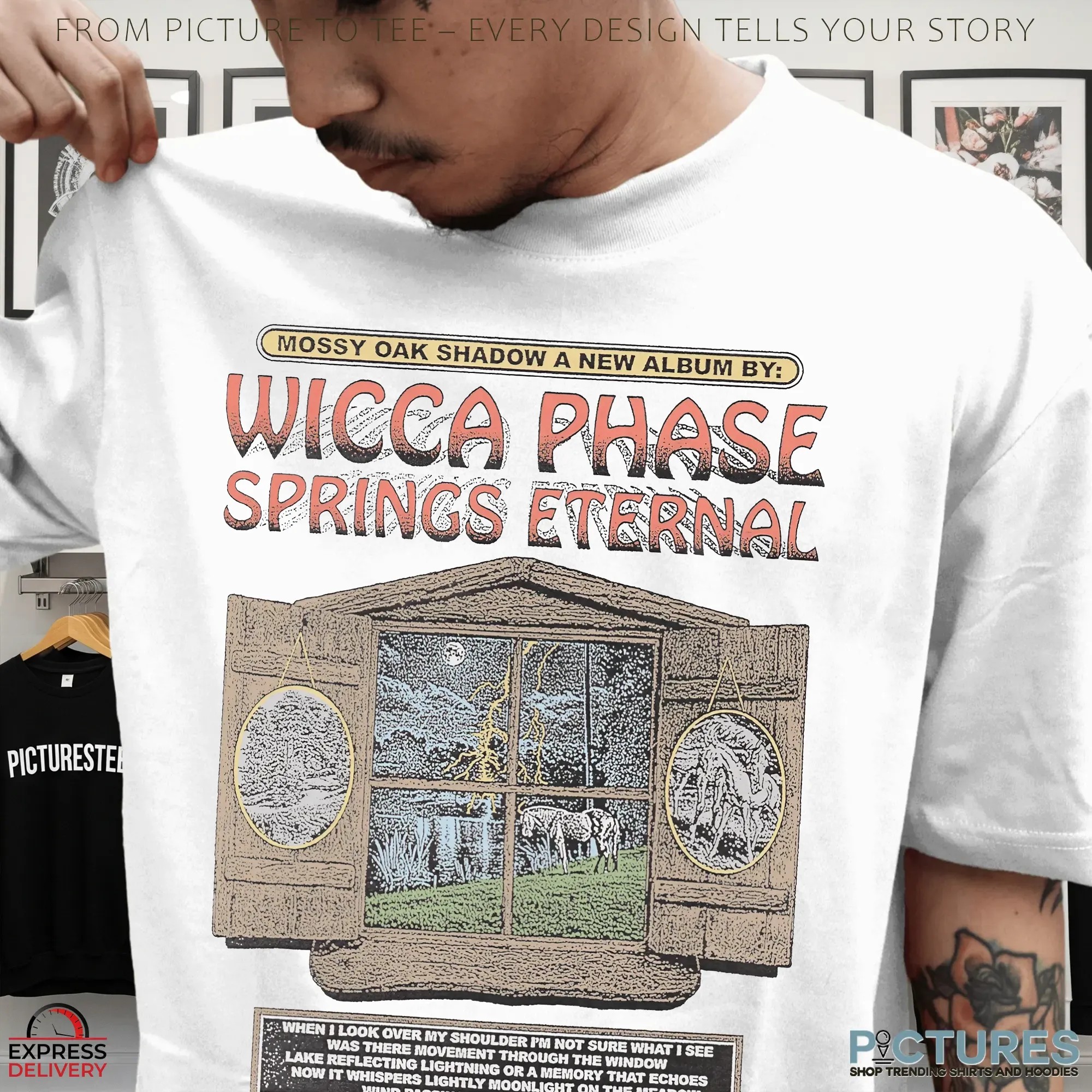 Wicca Phase Springs Eternal When I Look Over My Shoulder Mystic Window T Shirt