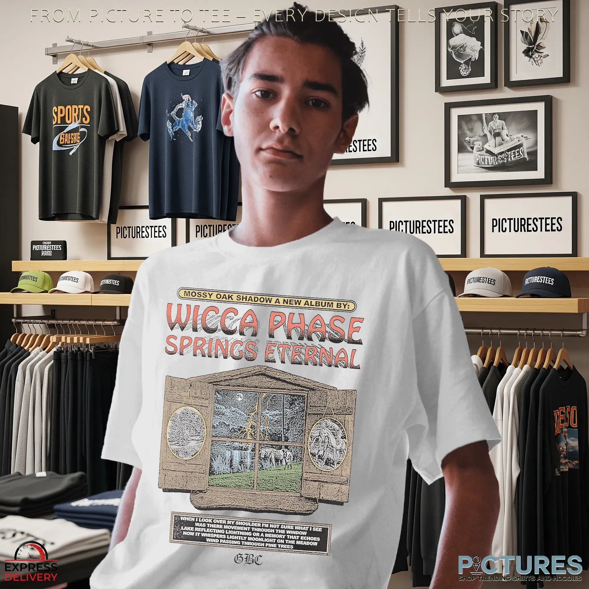 Wicca Phase Springs Eternal When I Look Over My Shoulder Mystic Window T Shirt