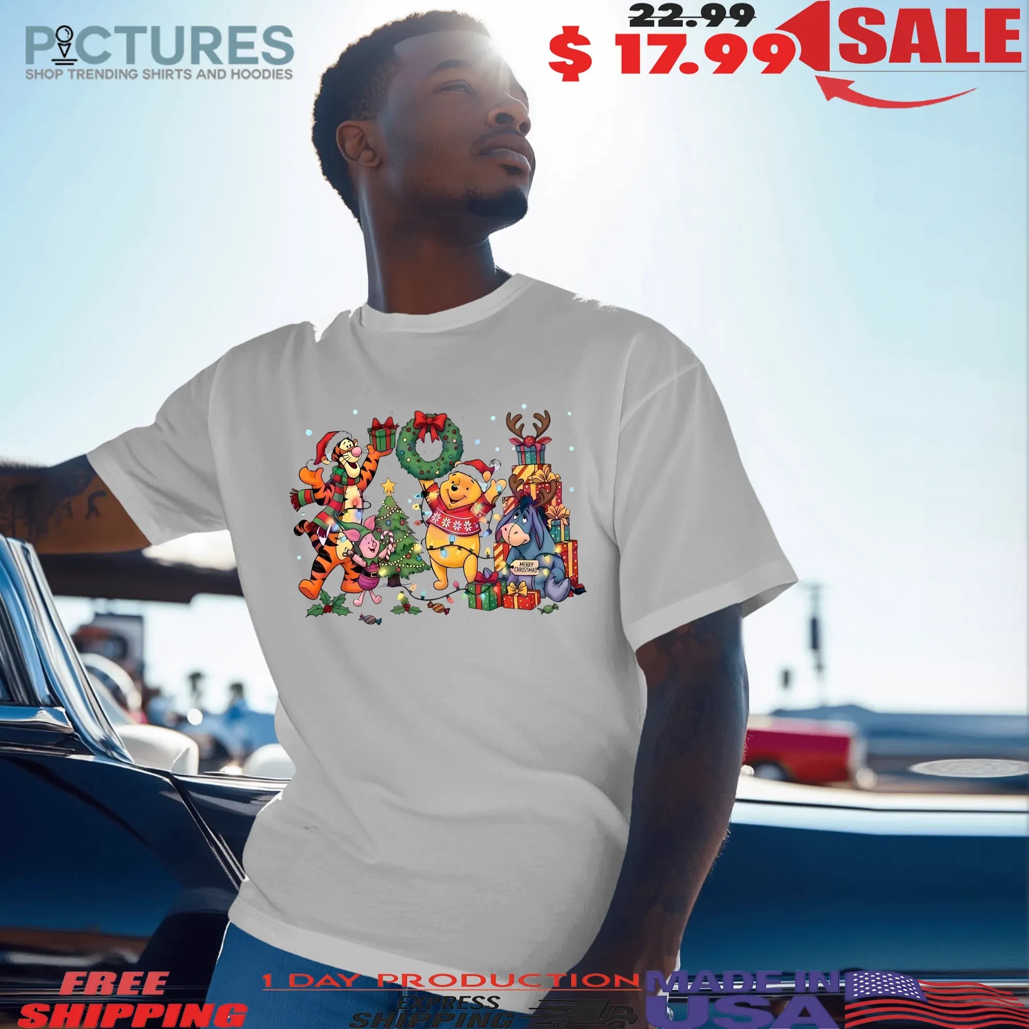 Winnie The Pooh And Friends Christmas Tree T Shirt