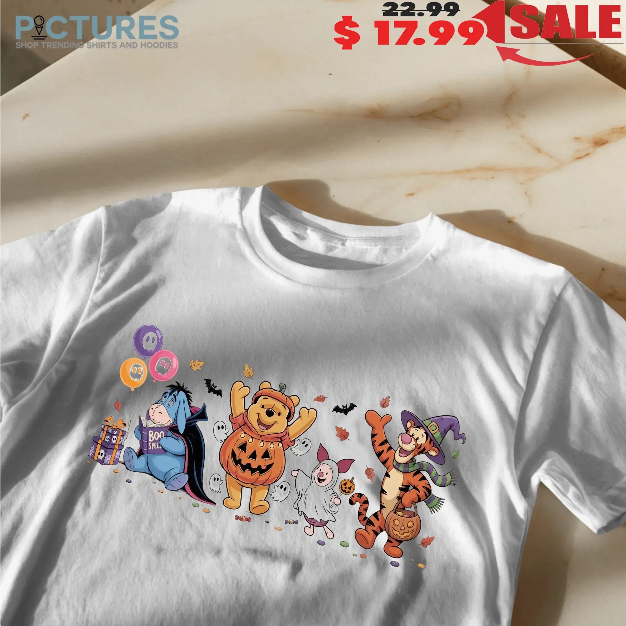 Winnie The Pooh Bear and Friends Halloween Costume Trick Or Treat Spooky Season T Shirt
