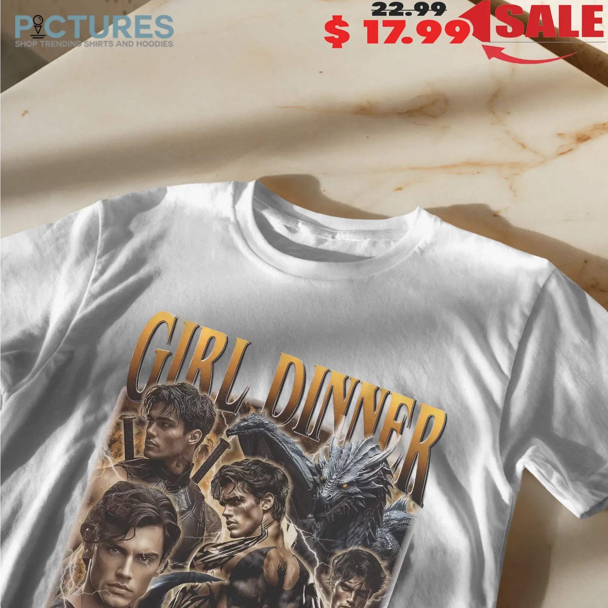 Xaden Riorson Girl Dinner Vintage Bootleg Graphic T Shirt