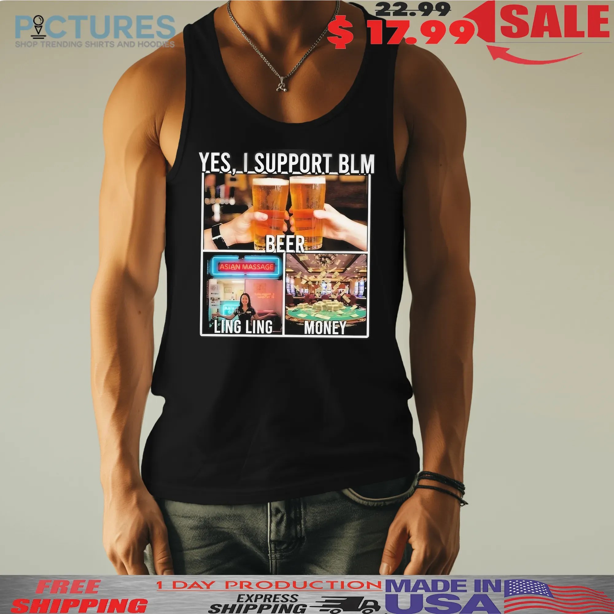 Yes I Support BLM Beer Ling Ling Money T Shirt