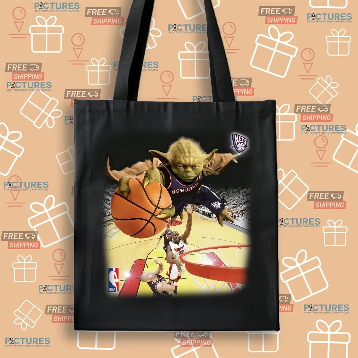 Yoda Dunk NBA Basketball Nets Heat Jedi Star Wars Parody T Shirt