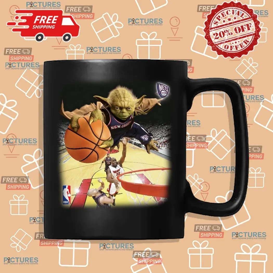 Yoda Dunk NBA Basketball Nets Heat Jedi Star Wars Parody T Shirt
