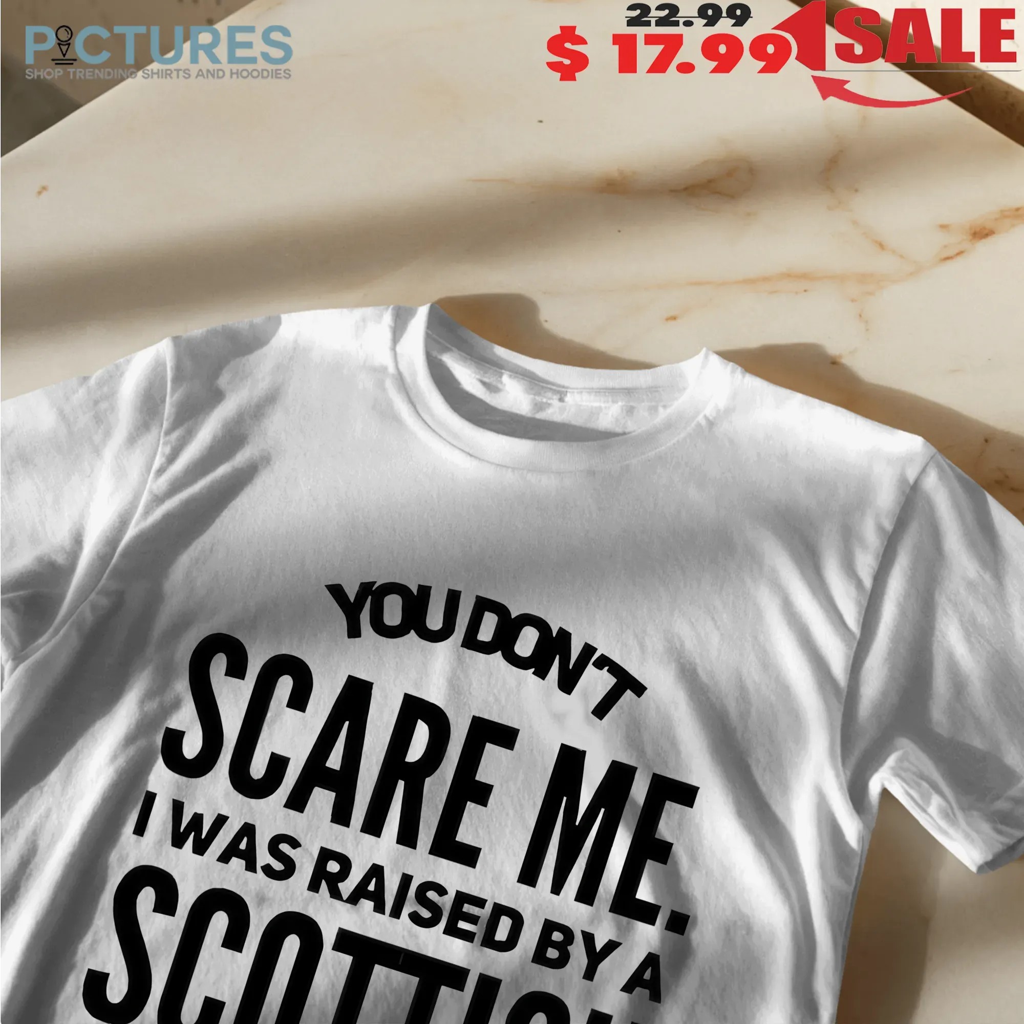 You Don't Scare Me I Was Raised By A Scottish Mother Statement T Shirt