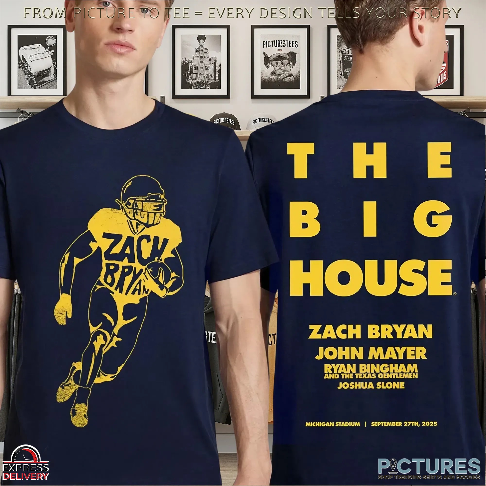 Zach Bryan x Michigan Wolverines Live From The Big House Ann Arbor Michigan On September 27 2025 T Shirt