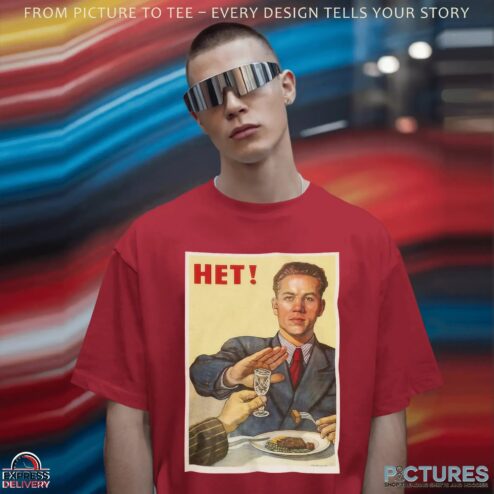 1954 Soviet Anti alcohol Nyet T Shirt