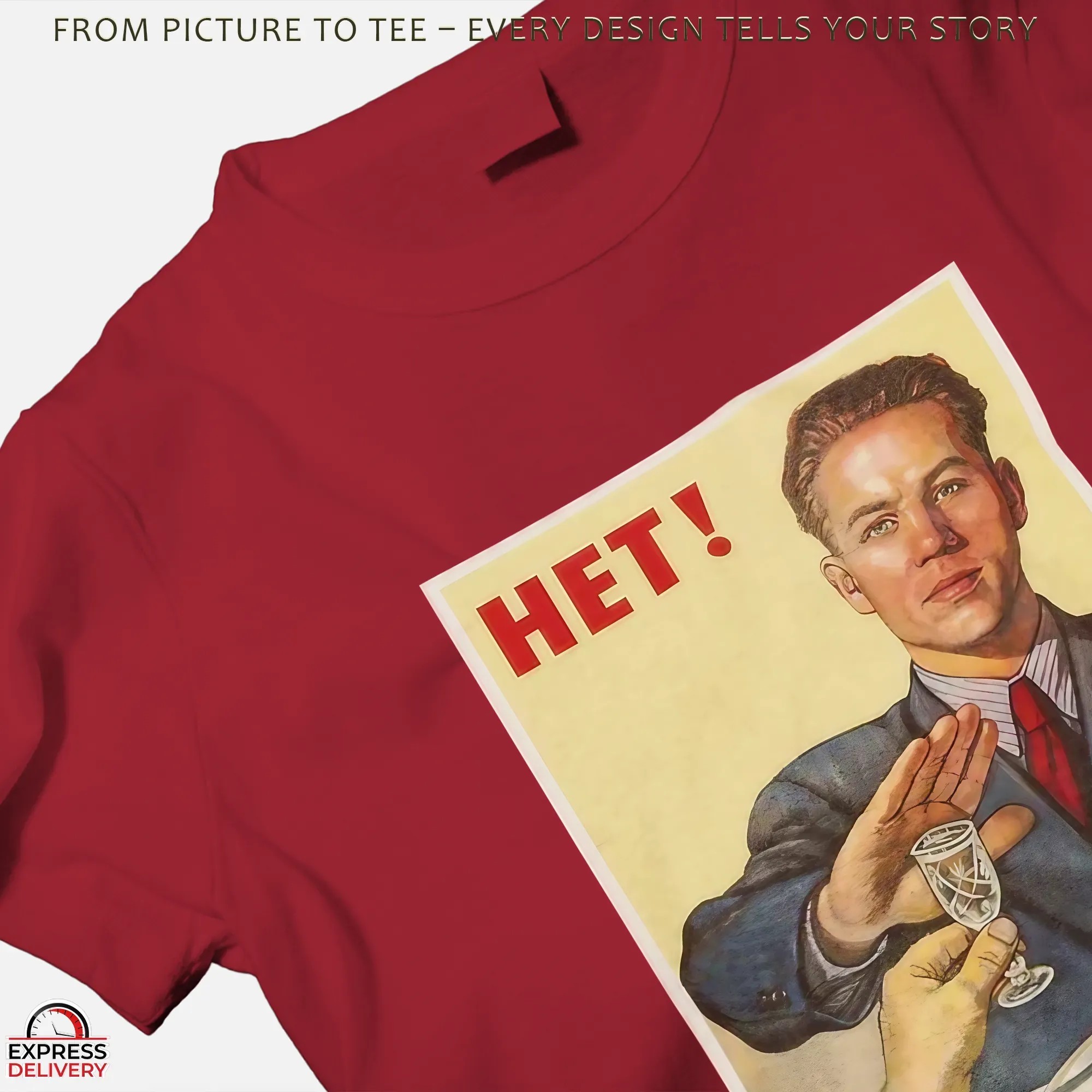 1954 Soviet Anti alcohol Nyet T Shirt 1954 Soviet Anti alcohol Nyet T Shirt