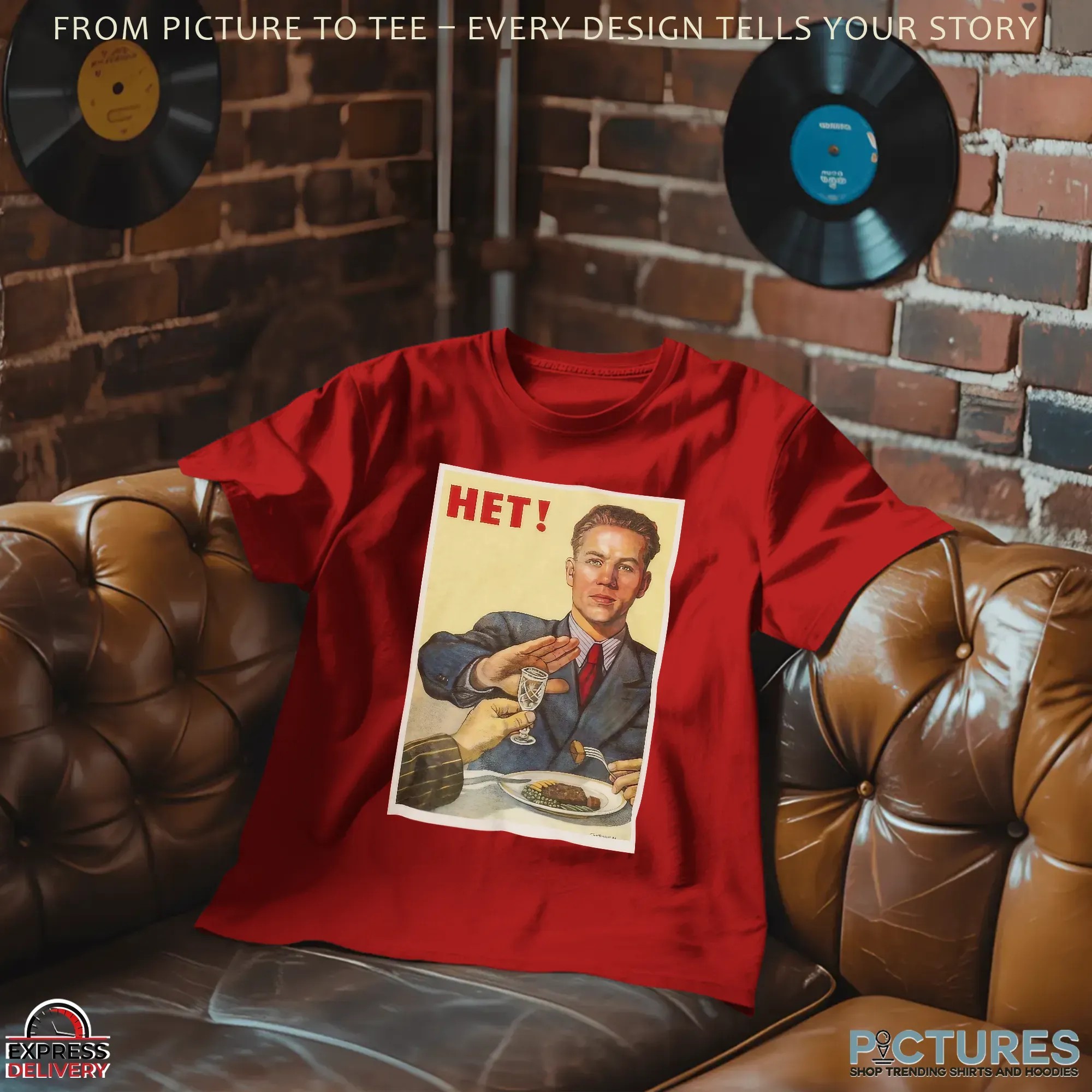 1954 Soviet Anti alcohol Nyet T Shirt 1954 Soviet Anti alcohol Nyet T Shirt