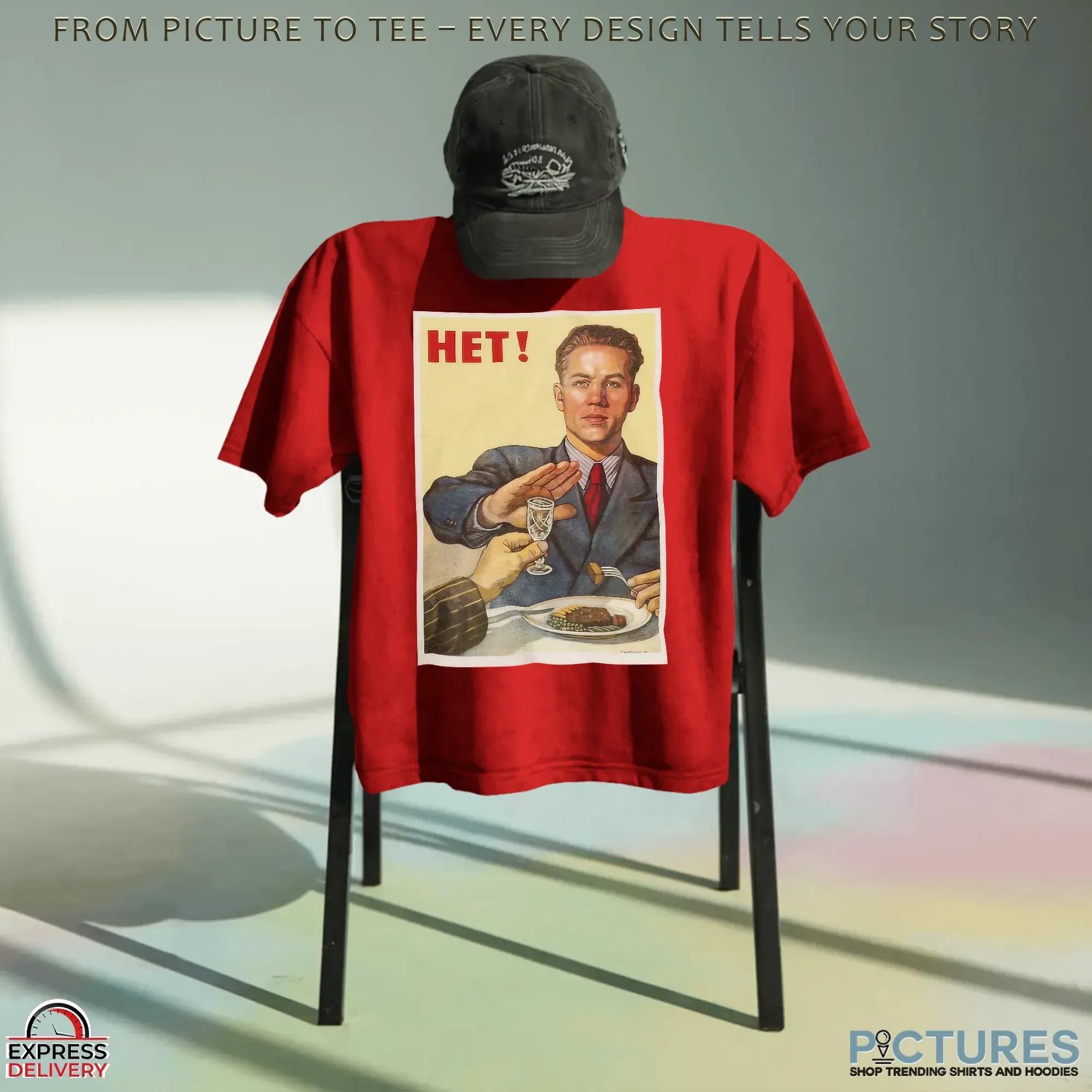 1954 Soviet Anti alcohol Nyet T Shirt 1954 Soviet Anti alcohol Nyet T Shirt