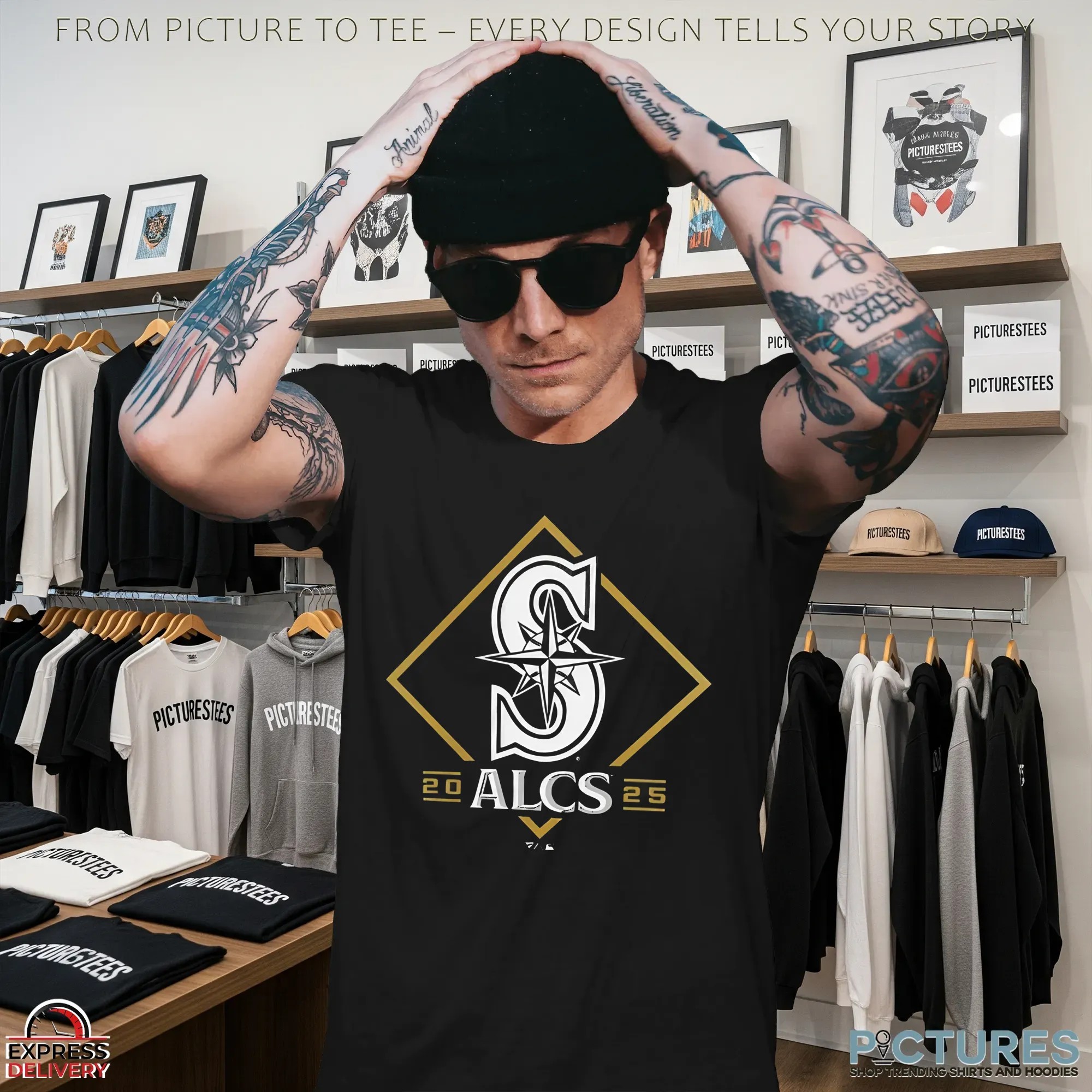 ALCS 2025 Locker Room Black T Shirt ALCS 2025 Locker Room Black T Shirt