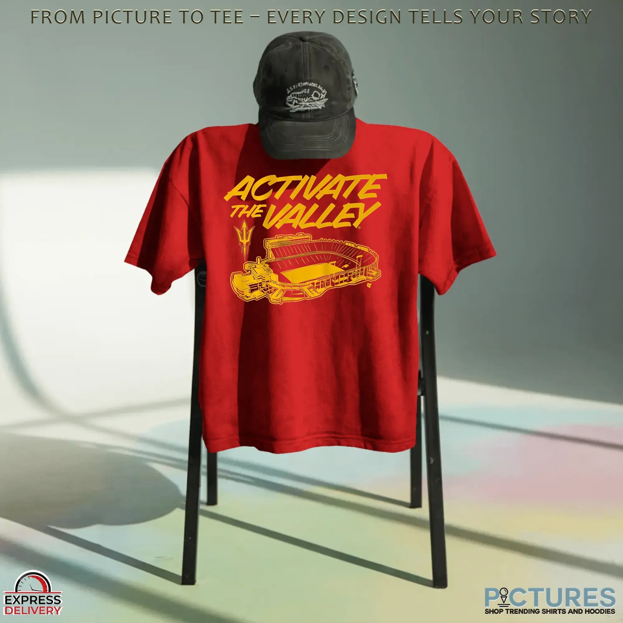 Activate The Valley Arizona State Sun Devils Football T Shirt Activate The Valley Arizona State Sun Devils Football T Shirt