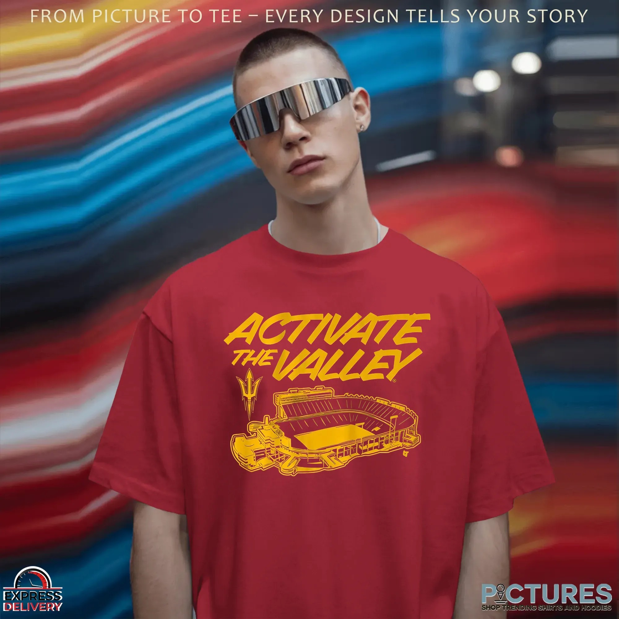 Activate The Valley Arizona State Sun Devils Football T Shirt Activate The Valley Arizona State Sun Devils Football T Shirt