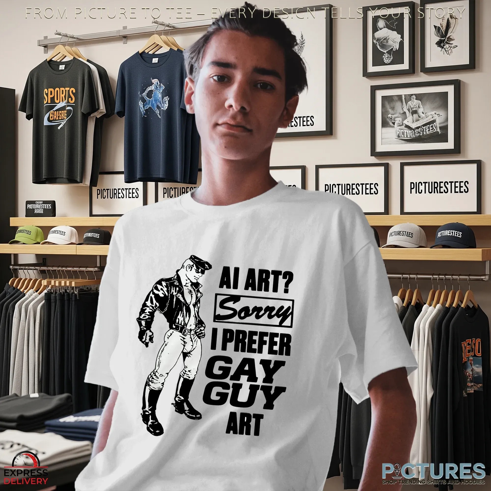Ai Art Sorry I Prefer Gay Guy Art T Shirt