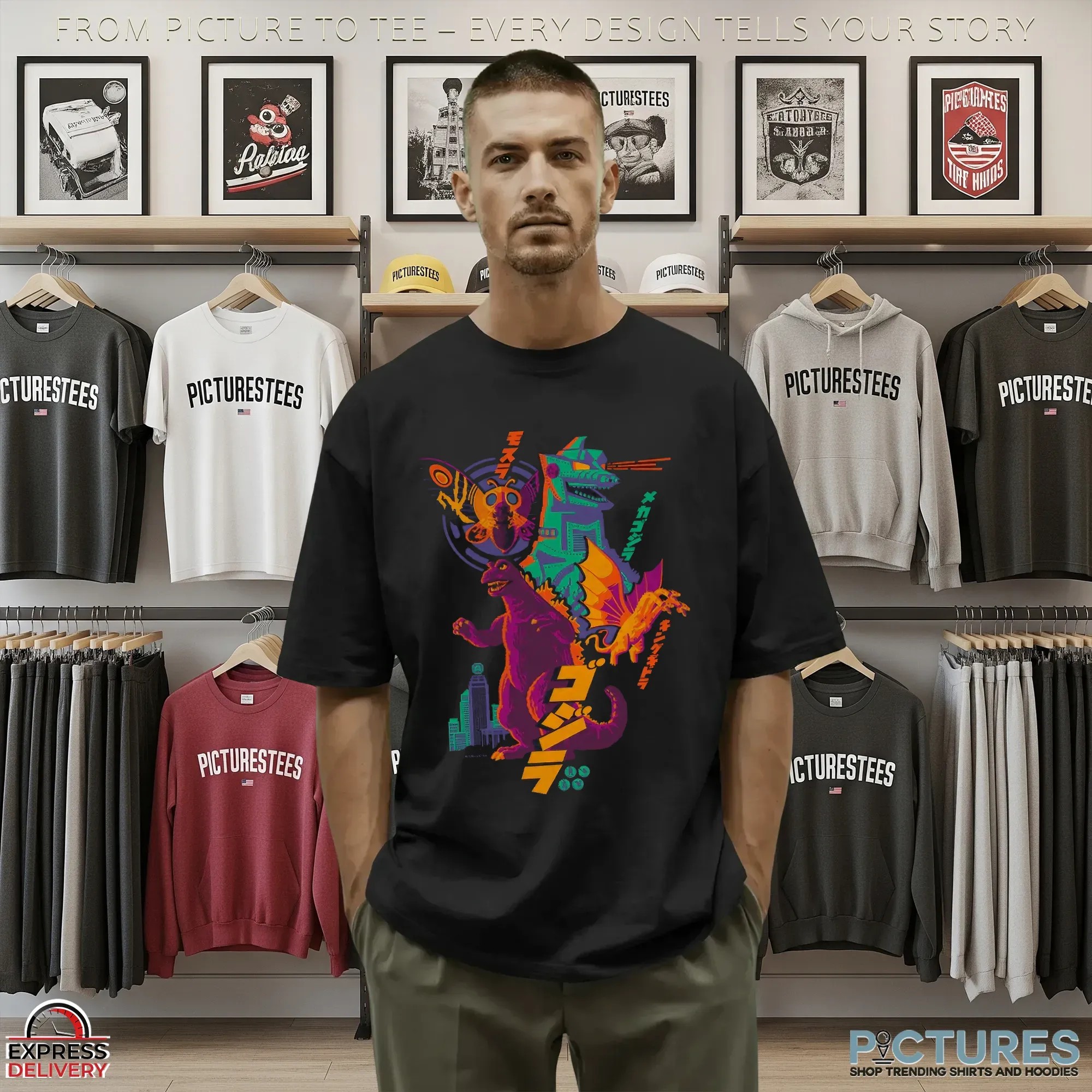 Alamo Drafthouse Godzilla In Color T Shirt