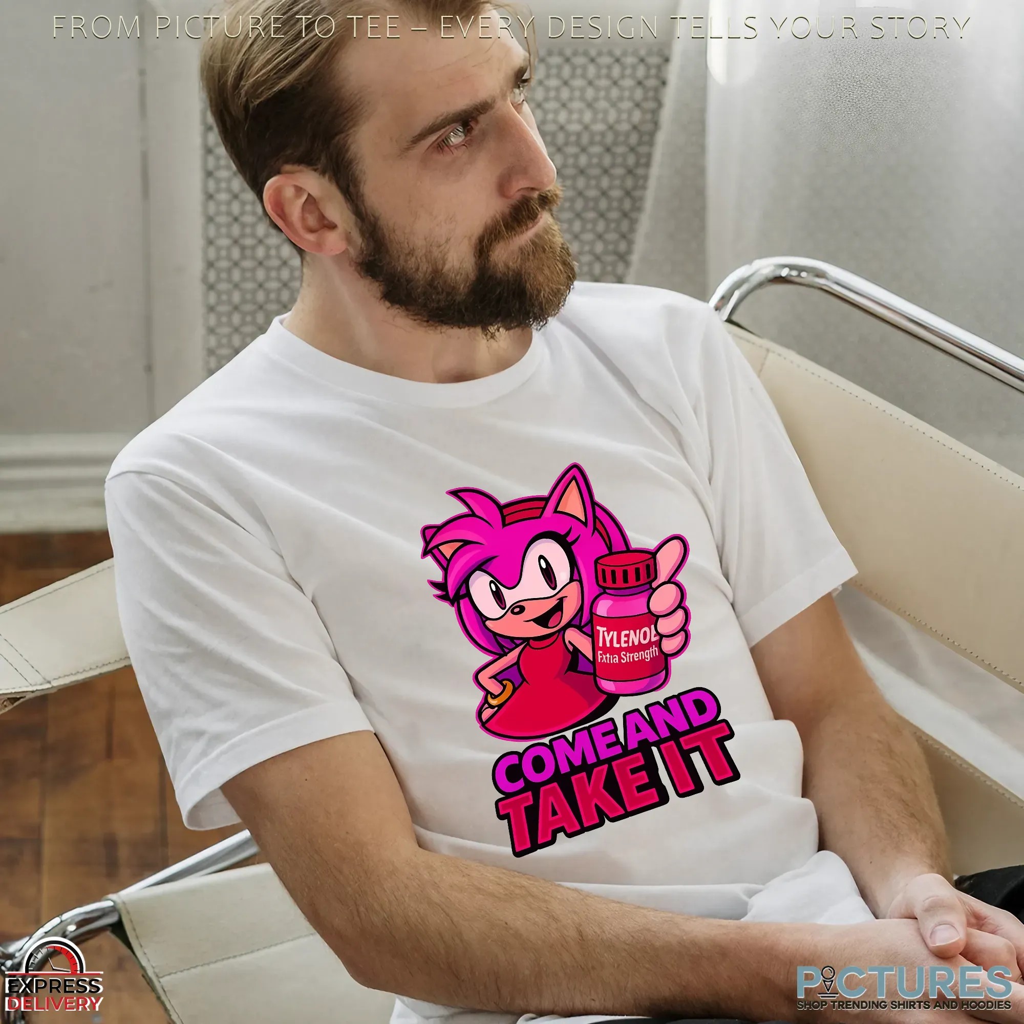 Amy Rose Tylenol Come and Take It Sonic Parody Meme T Shirt Amy Rose Tylenol Come and Take It Sonic Parody Meme T Shirt