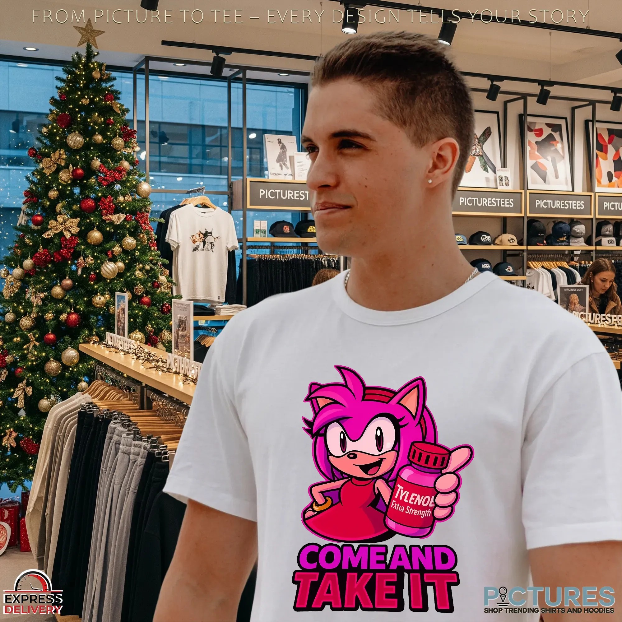 Amy Rose Tylenol Come and Take It Sonic Parody Meme T Shirt Amy Rose Tylenol Come and Take It Sonic Parody Meme T Shirt