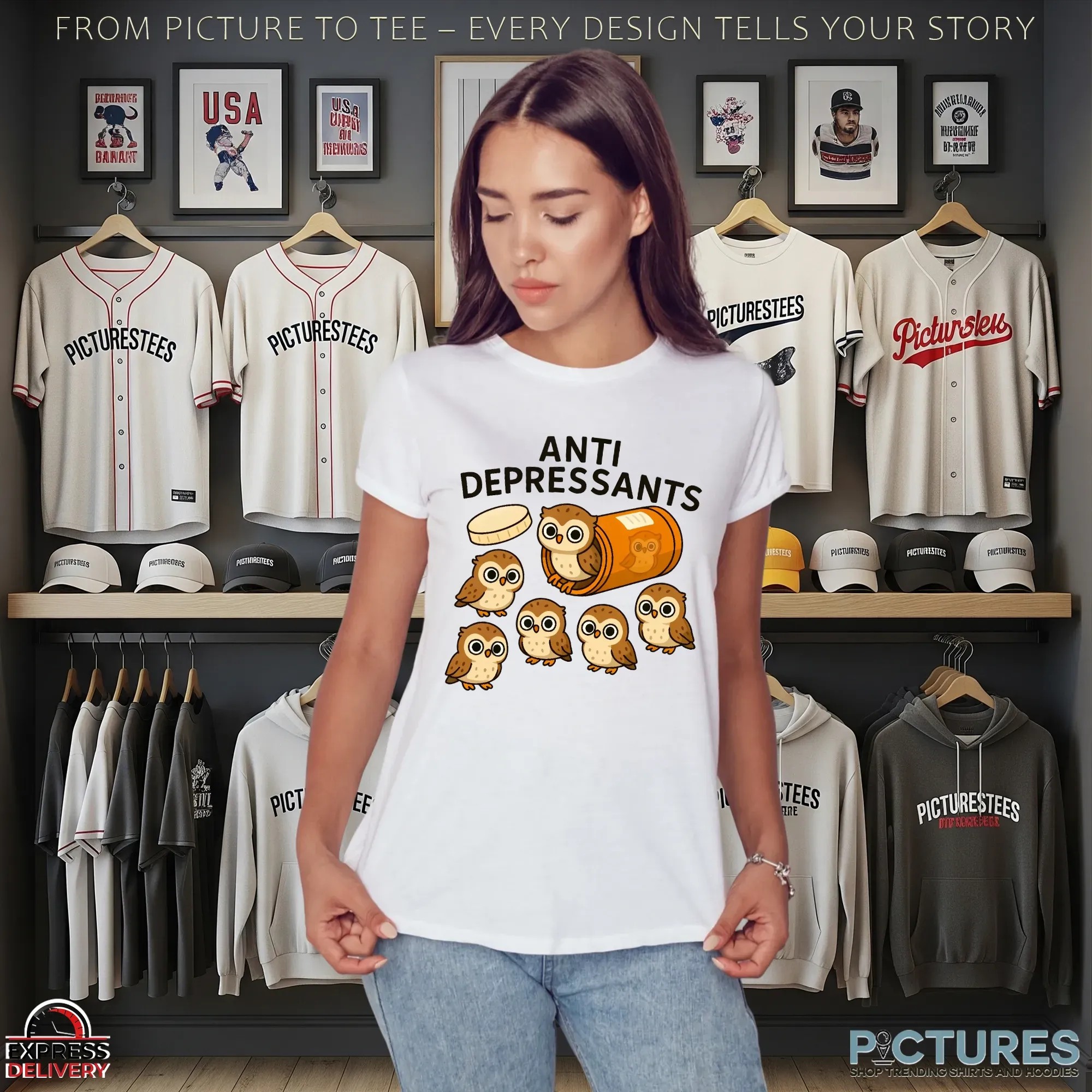 Anti Depressants Owl Lover T Shirt