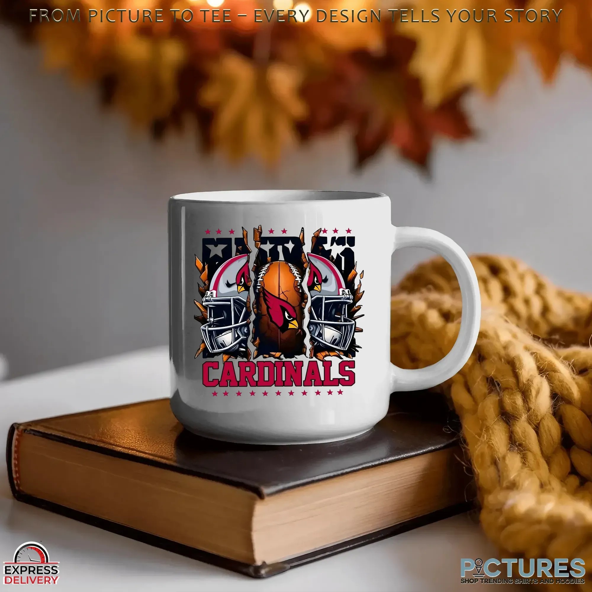 Arizona Cardinals Hardcore Football Helmet Graphic T Shirt