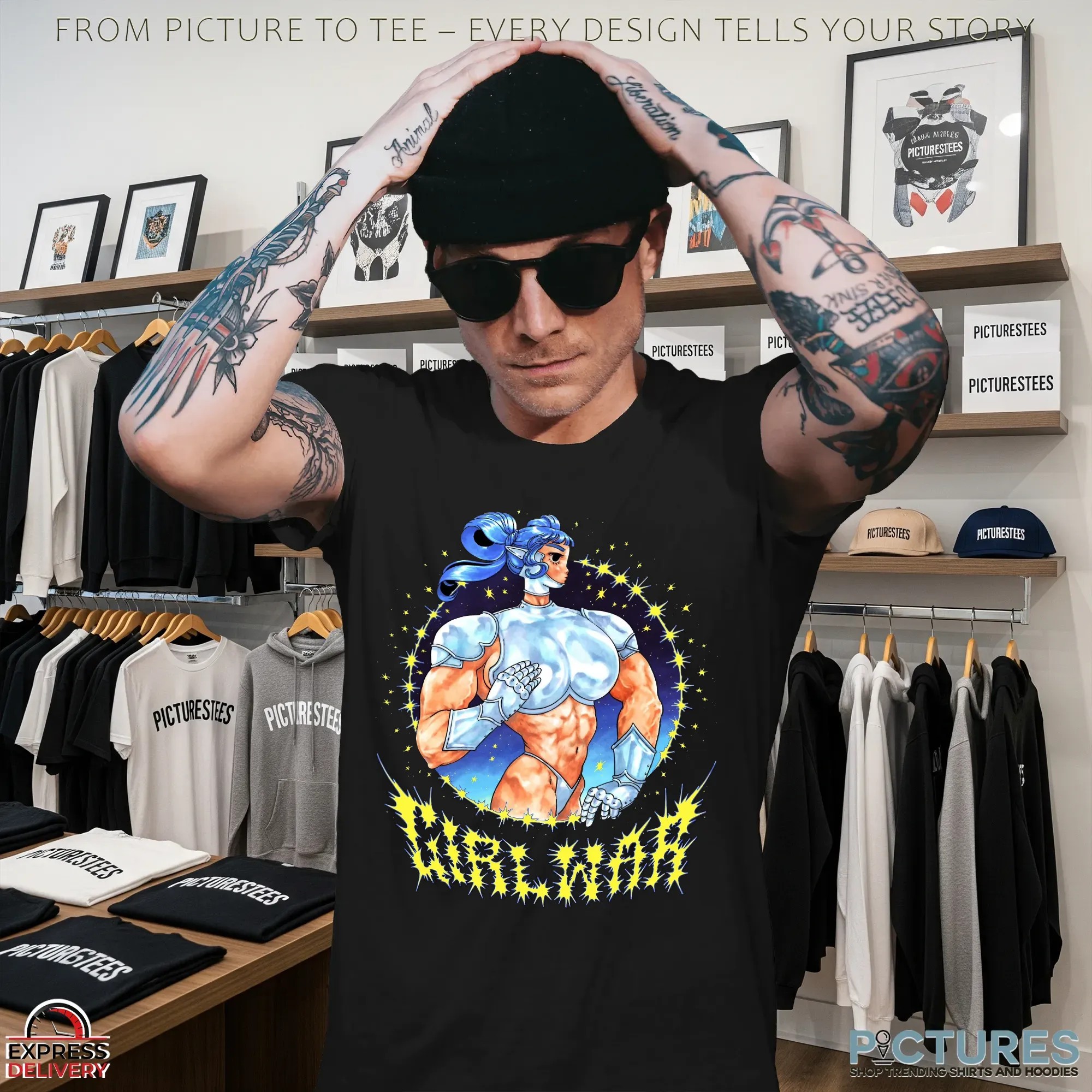 Armored Beef Muscle Girl War T Shirt