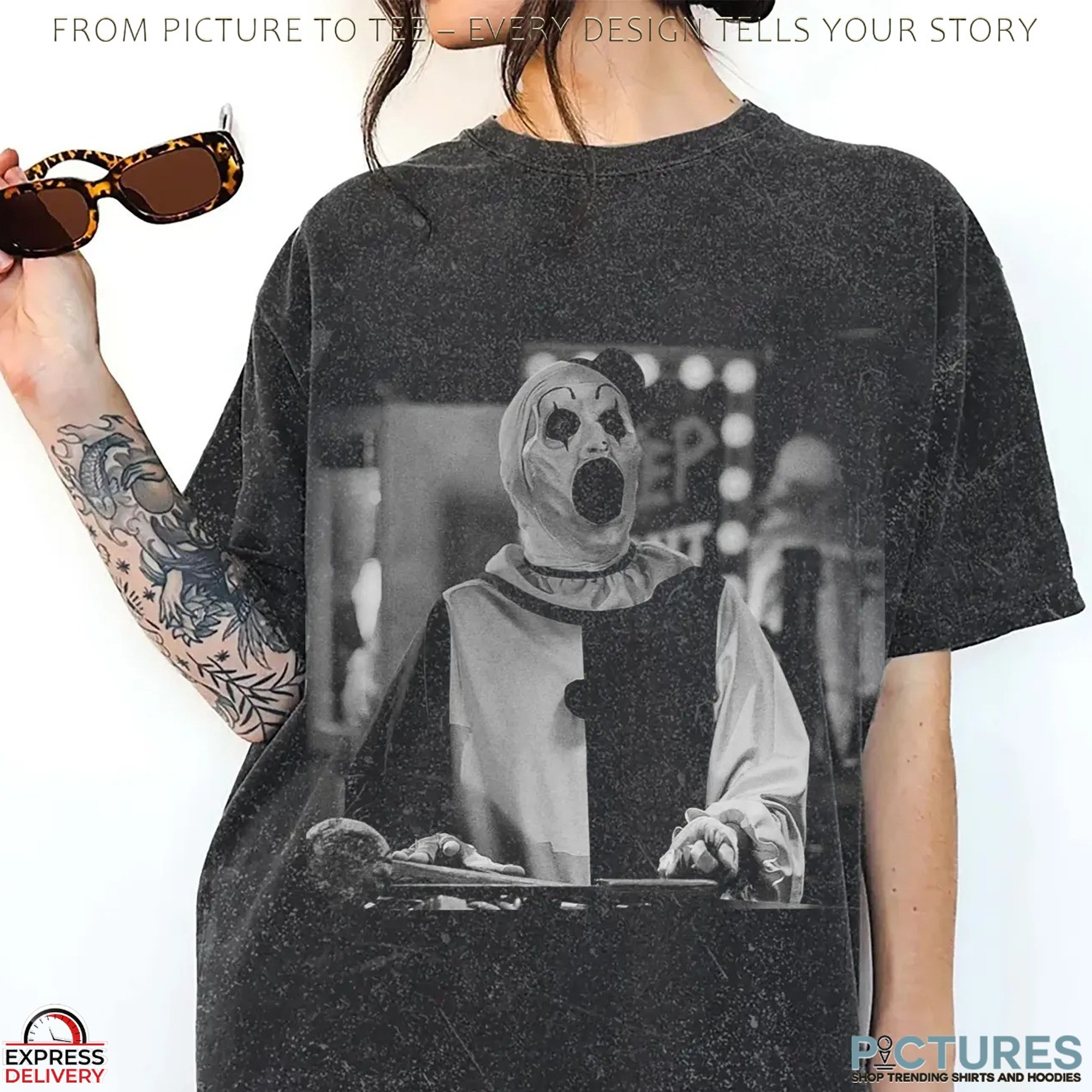 Art The Clown Terrifier Halloween Meme Photo T Shirt