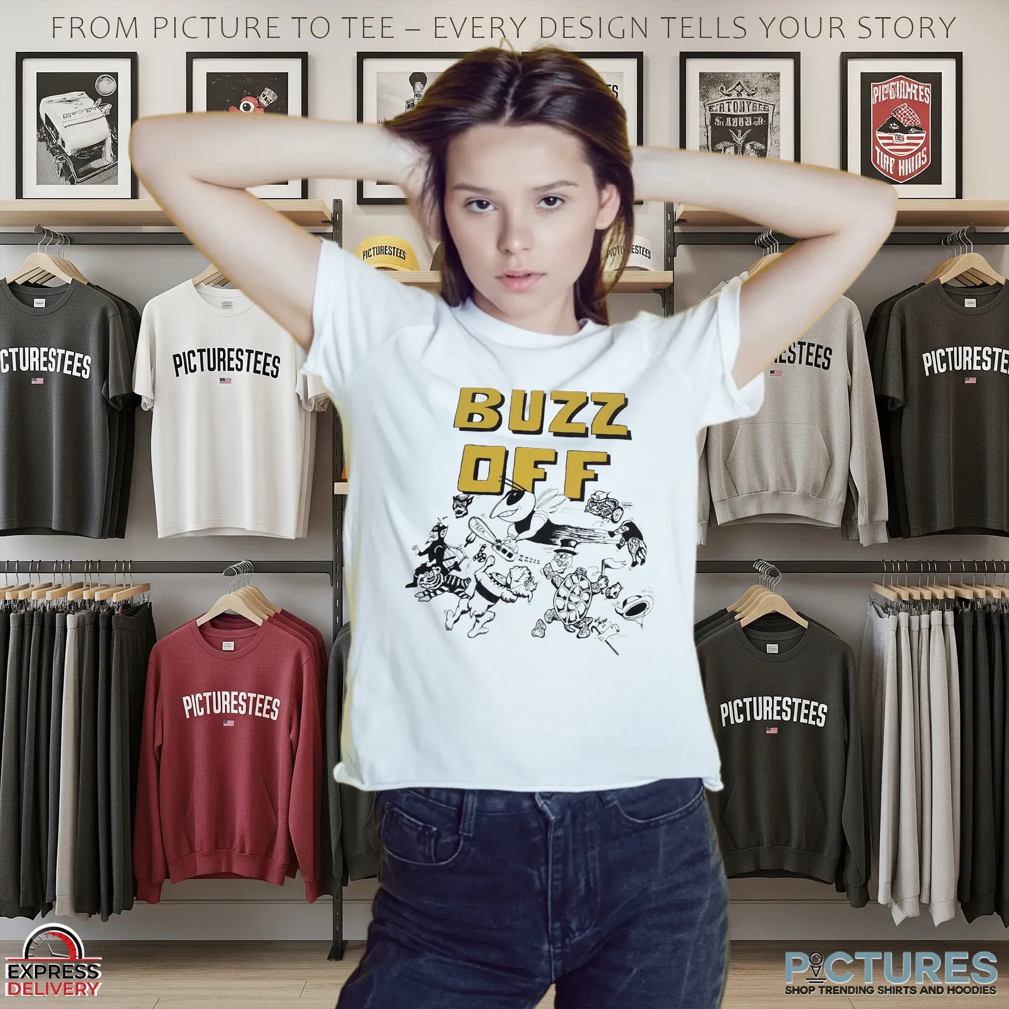 BUZZ OFF Graphic Classic T Shirt