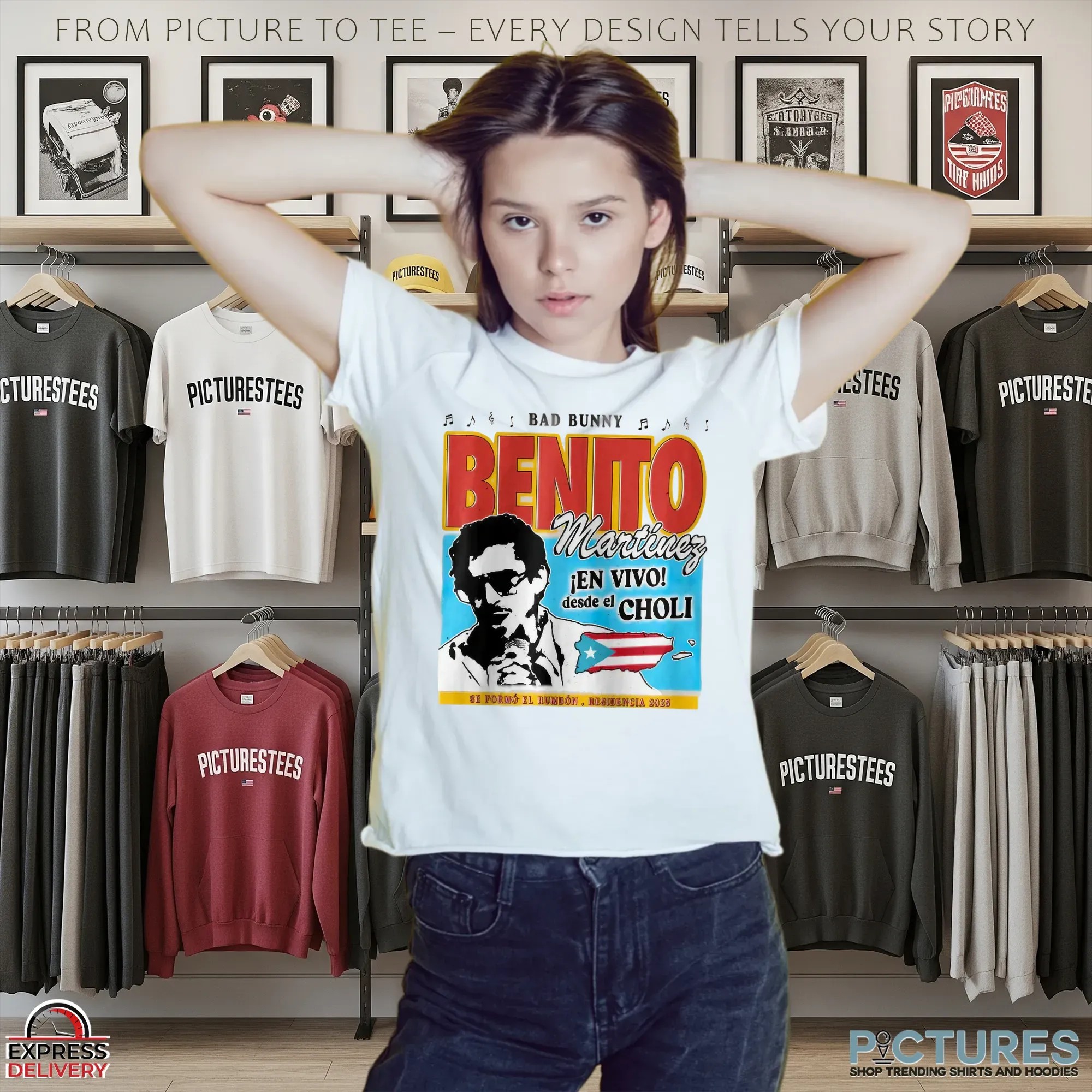 Bad Bunny Benito Martinez En Vivo Desde El Choli 2025 T Shirt