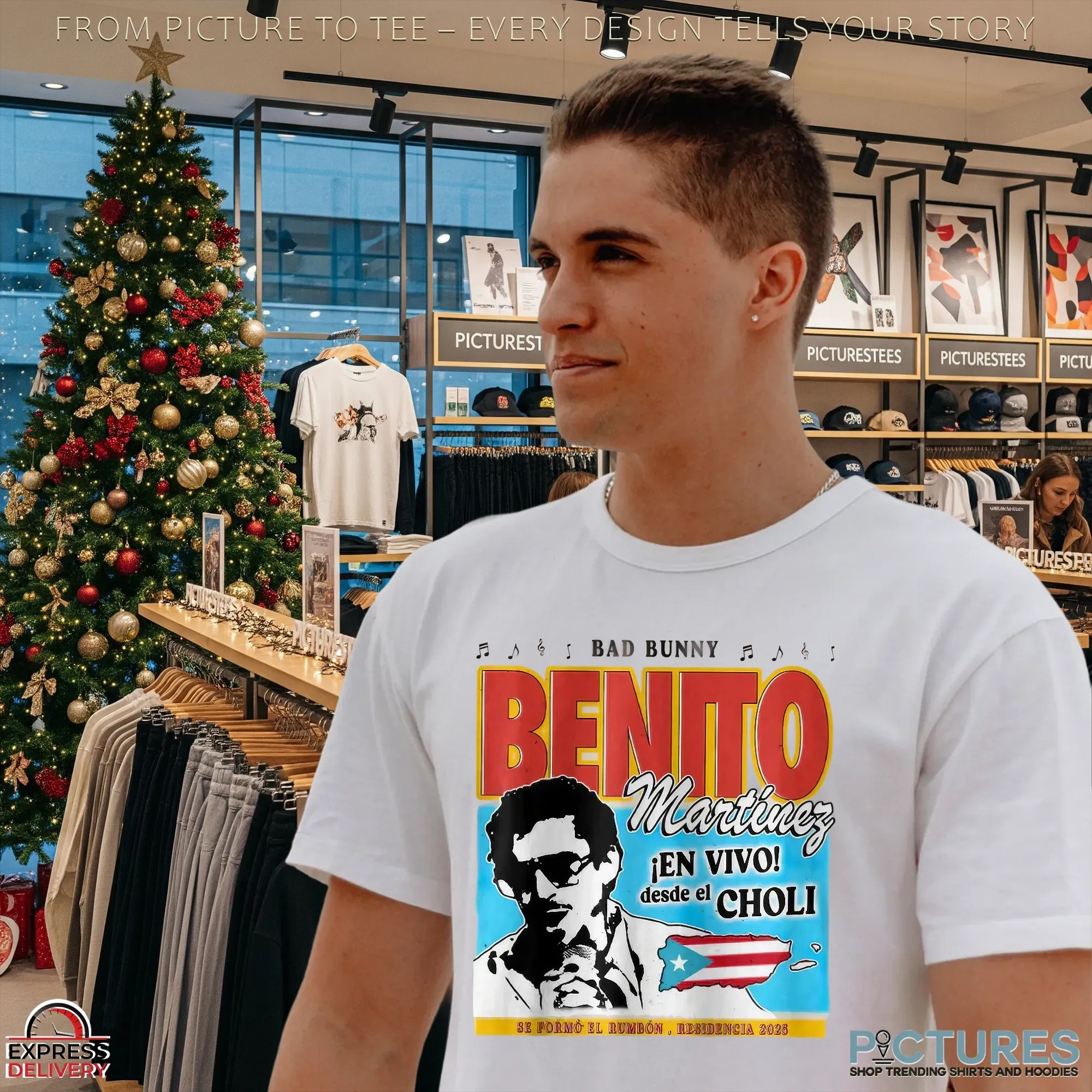 Bad Bunny Benito Martinez En Vivo Desde El Choli 2025 T Shirt Bad Bunny Benito Martinez En Vivo Desde El Choli 2025 T Shirt