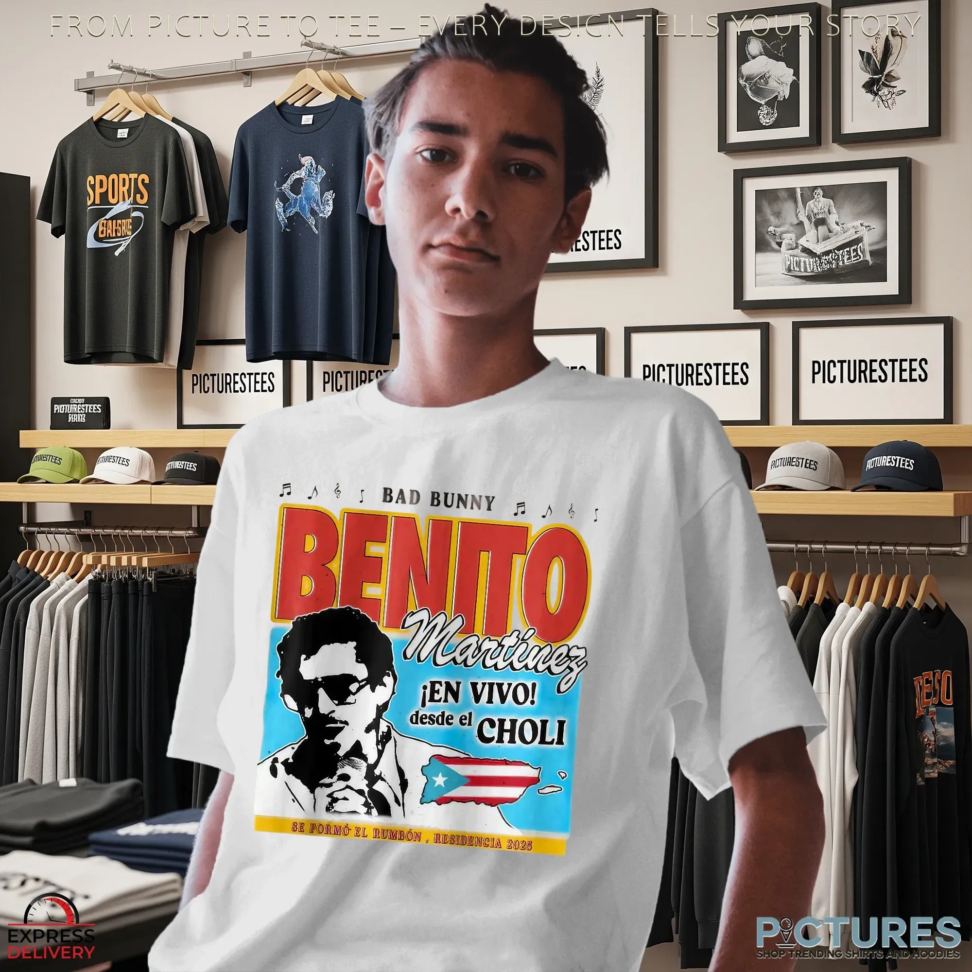Bad Bunny Benito Martinez En Vivo Desde El Choli 2025 T Shirt Bad Bunny Benito Martinez En Vivo Desde El Choli 2025 T Shirt