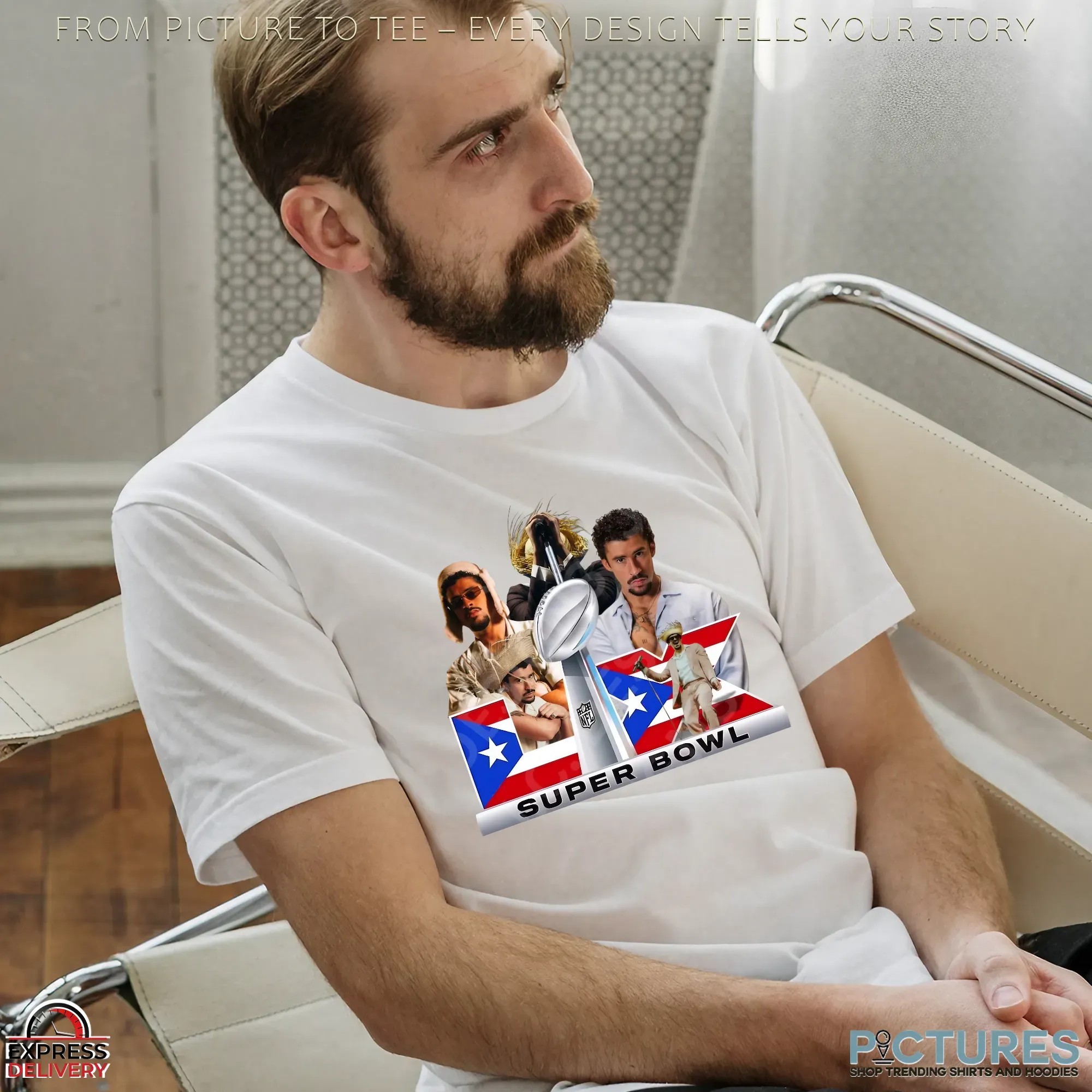 Bad Bunny Super Bowl Halftime Show 2026 Puerto Flag Bootleg T Shirt